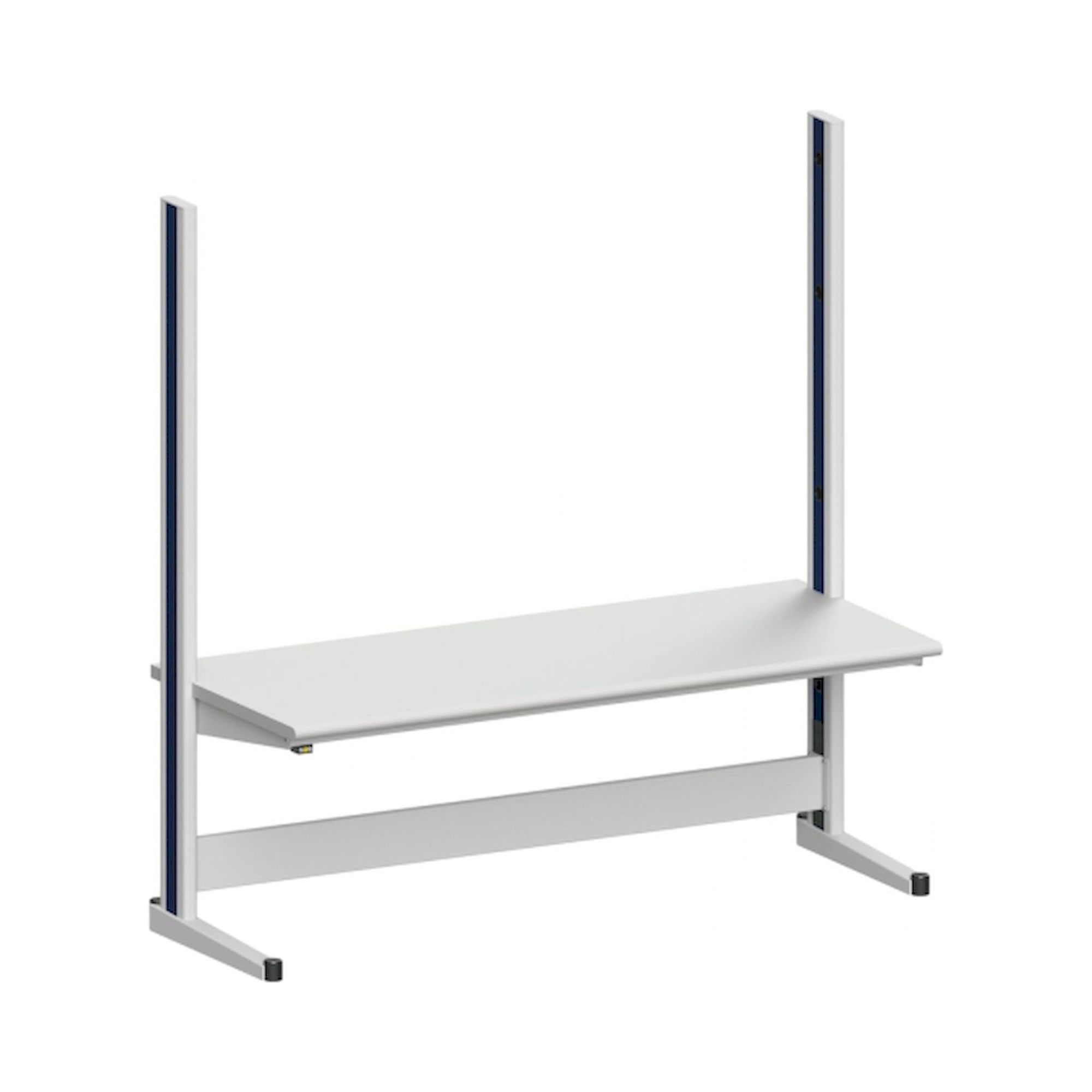 Karl 10.155.23. ESD-Arbeitstisch Quadro Grundelement mit Steckdosen, 2135x880x2200 mm