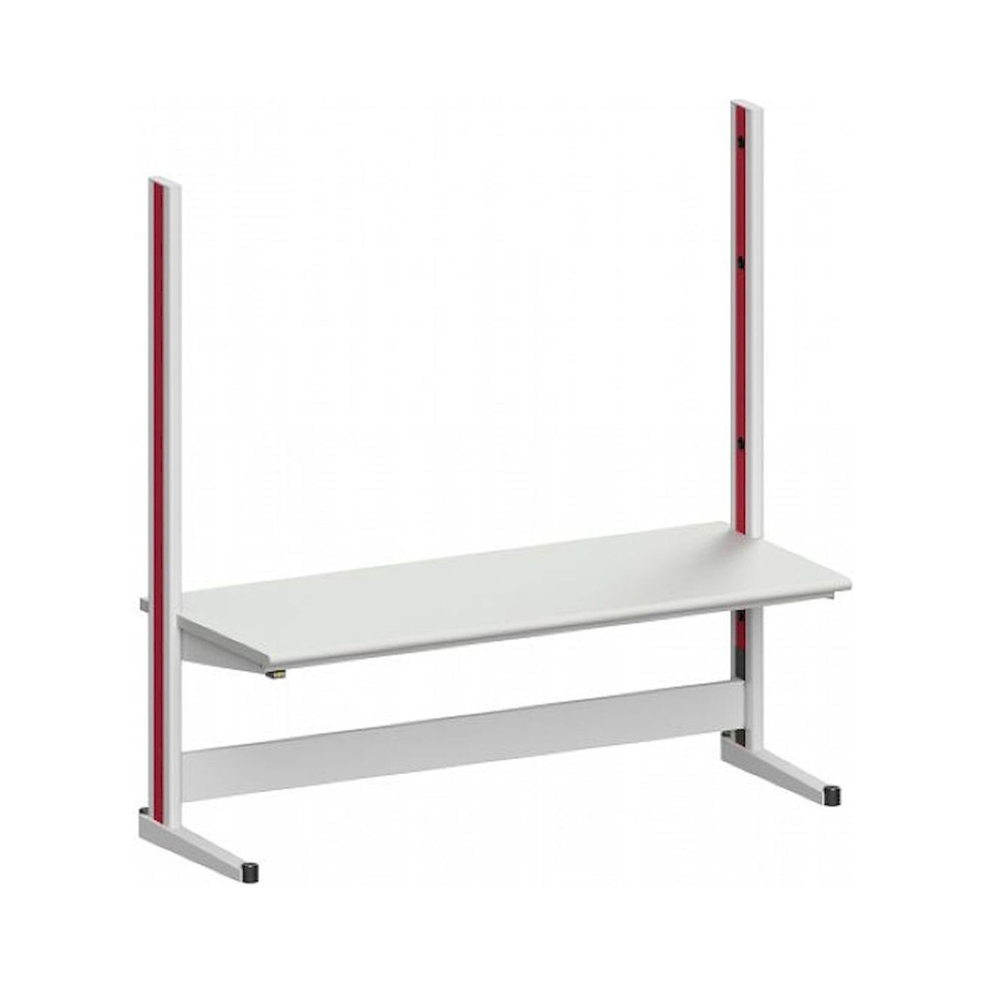 Karl 10.155.24. ESD-Arbeitstisch Quadro Grundelement mit Steckdosen, 2135x880x2200 mm