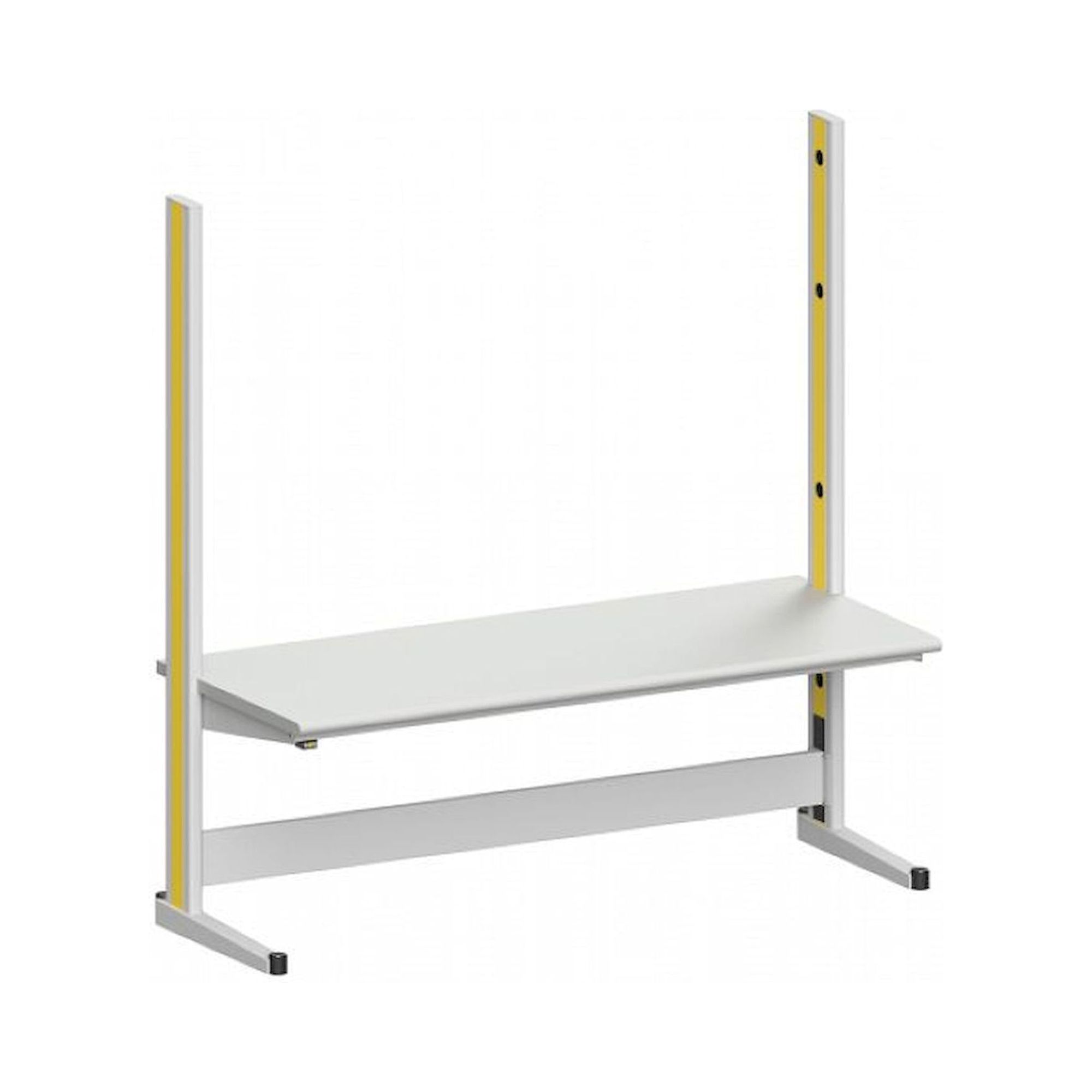 Karl 10.155.26. ESD-Arbeitstisch Quadro Grundelement mit Steckdosen, 2135x880x2200 mm