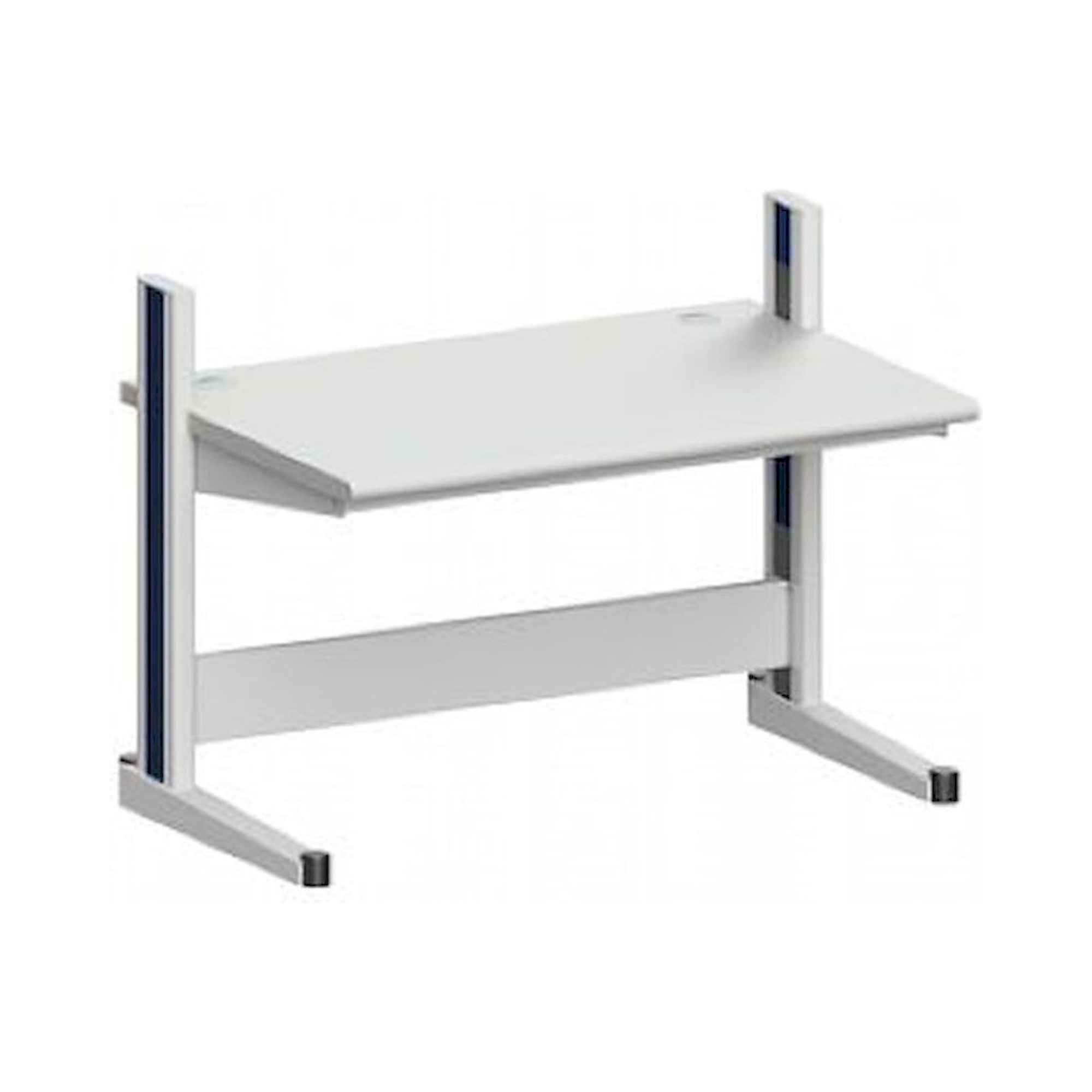 Karl 10.205.13. Arbeitstisch Quadro Grundelement mit Kabelwanne, 1300x880x1000 mm