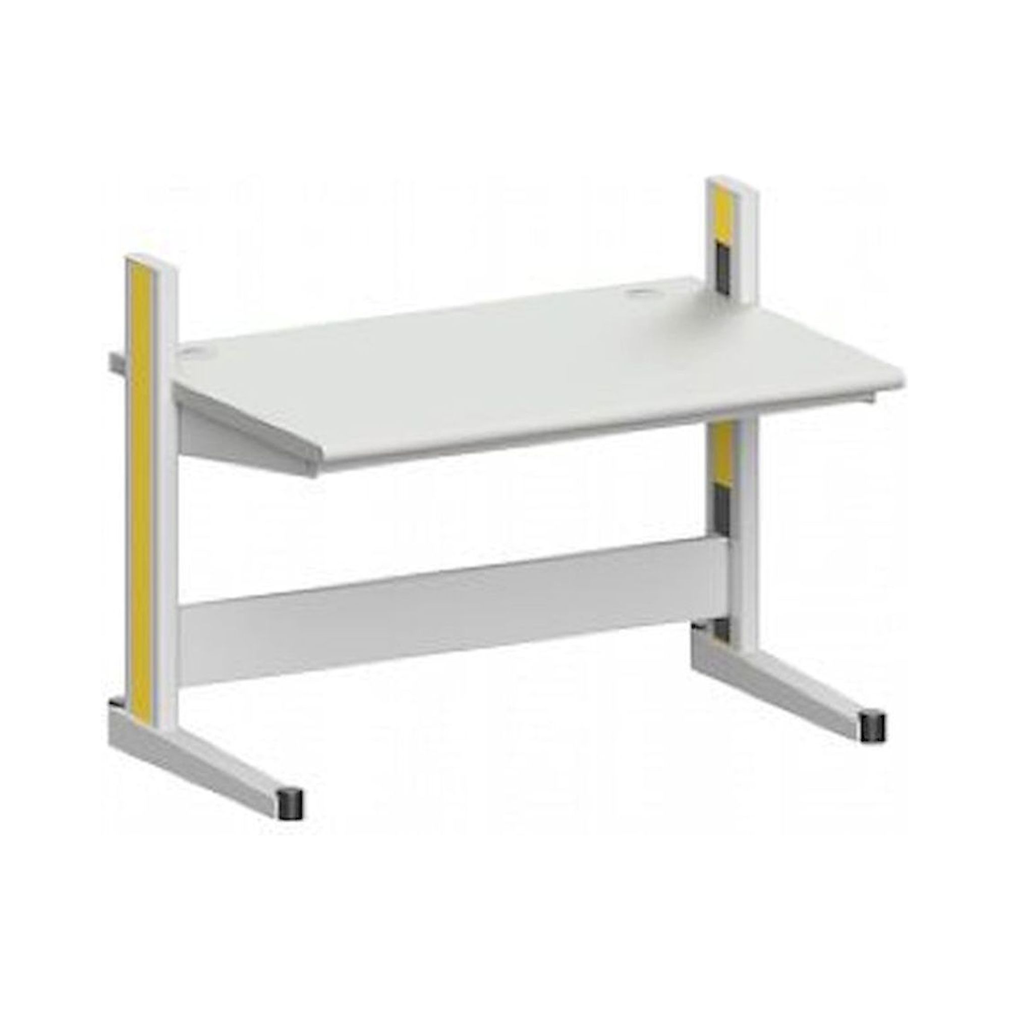 Karl 10.205.16. Arbeitstisch Quadro Grundelement mit Kabelwanne, 1300x880x1000 mm