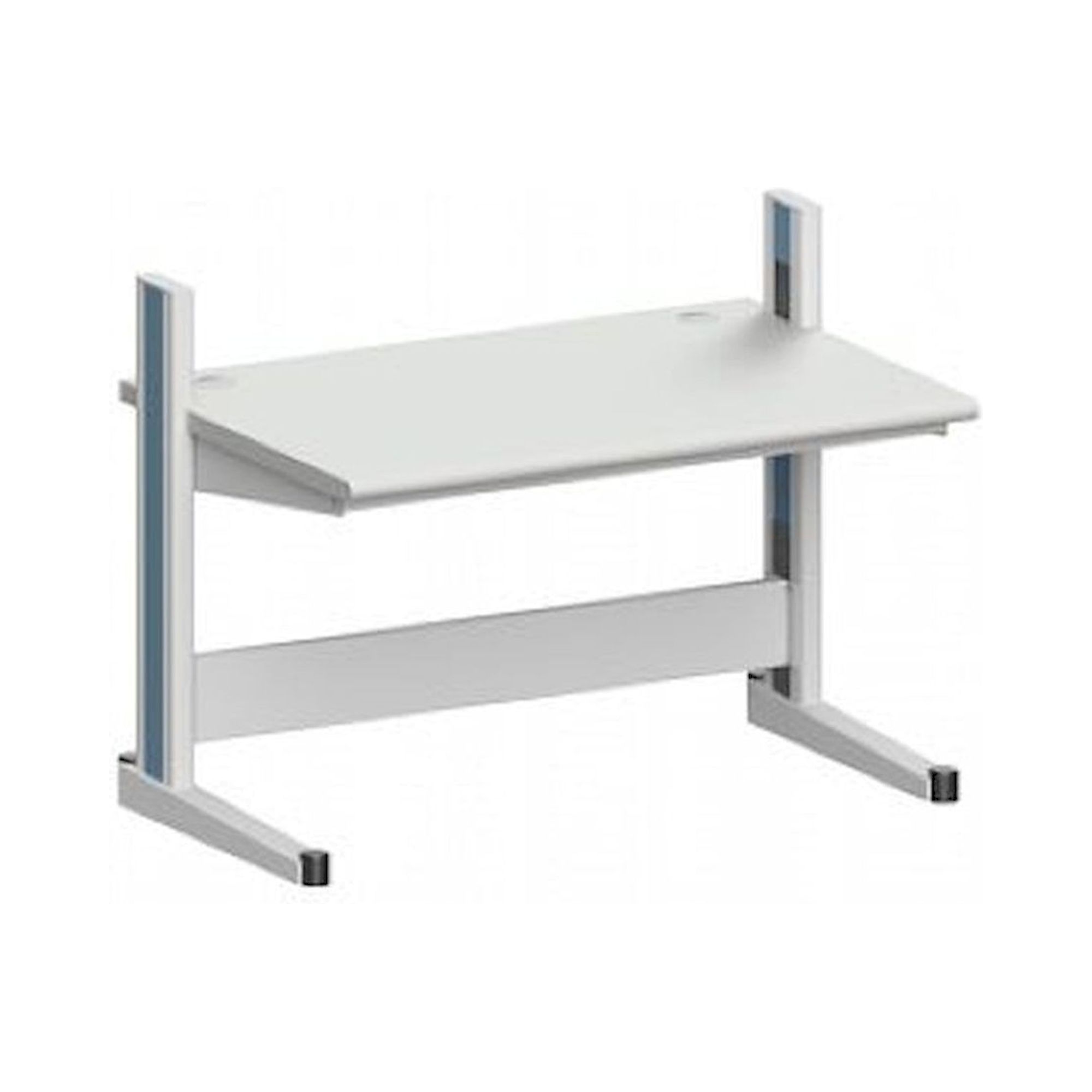 Karl 10.205.18. Arbeitstisch Quadro Grundelement mit Kabelwanne, 1300x880x1000 mm