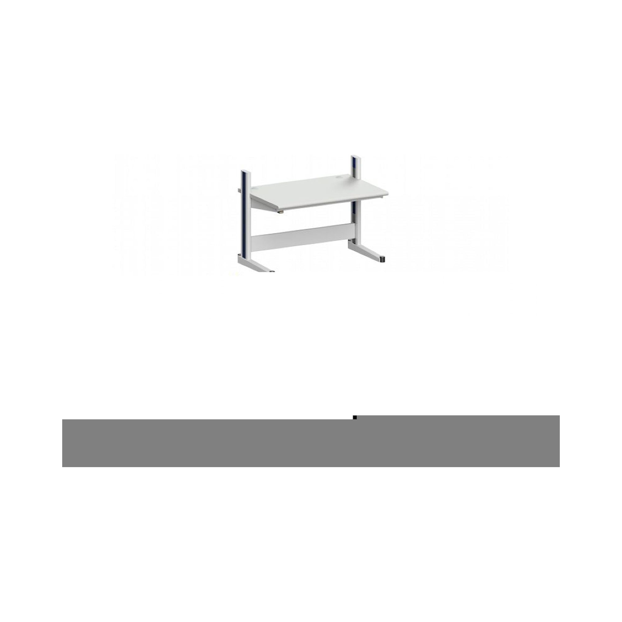 Karl 10.205.23. ESD-Arbeitstisch Quadro Grundelement mit Kabelwanne, 1300x880x1000 mm