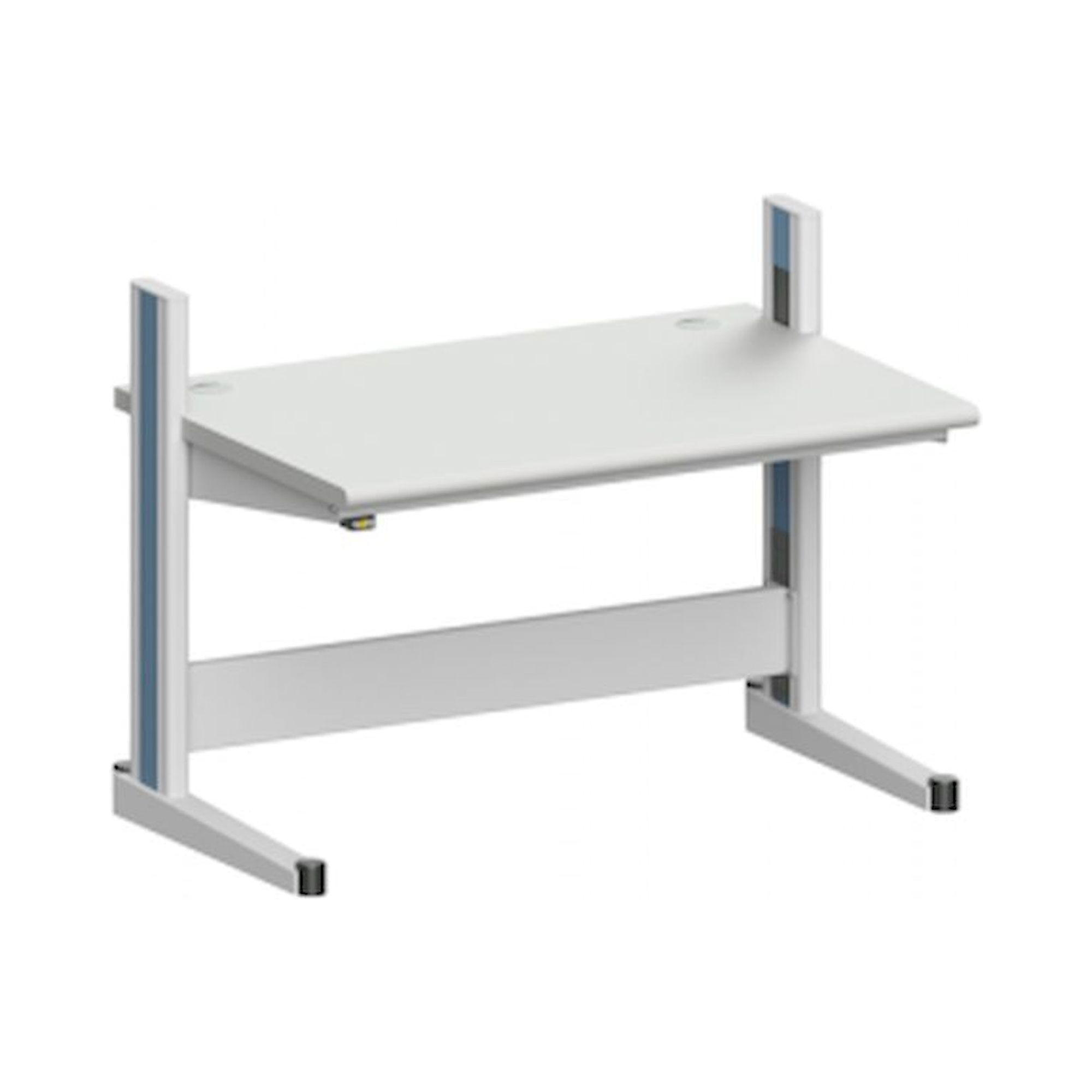 Karl 10.205.28. ESD-Arbeitstisch Quadro Grundelement mit Kabelwanne, 1300x880x1000 mm