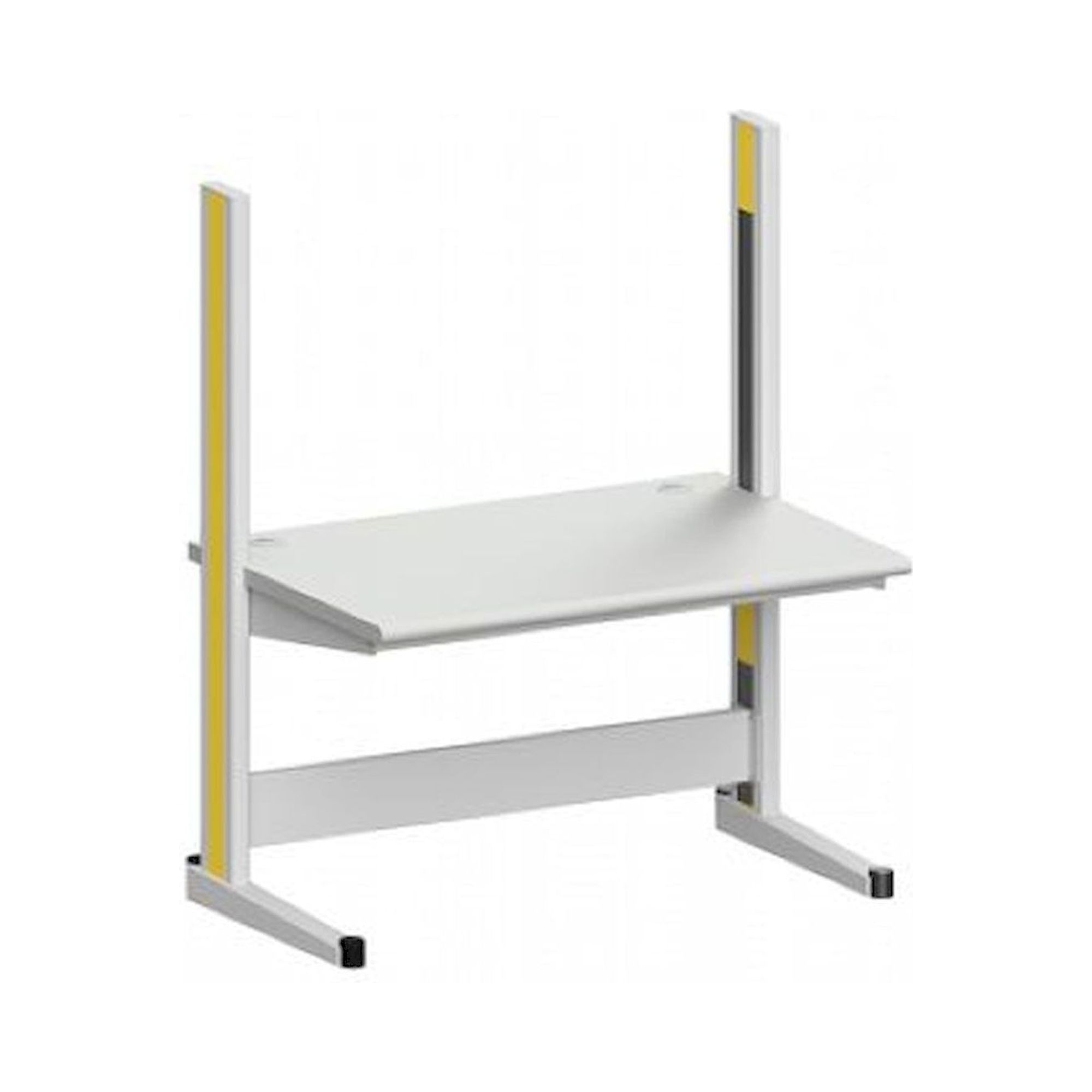 Karl 10.210.16. Arbeitstisch Quadro Grundelement mit Kabelwanne, 1300x880x1600 mm