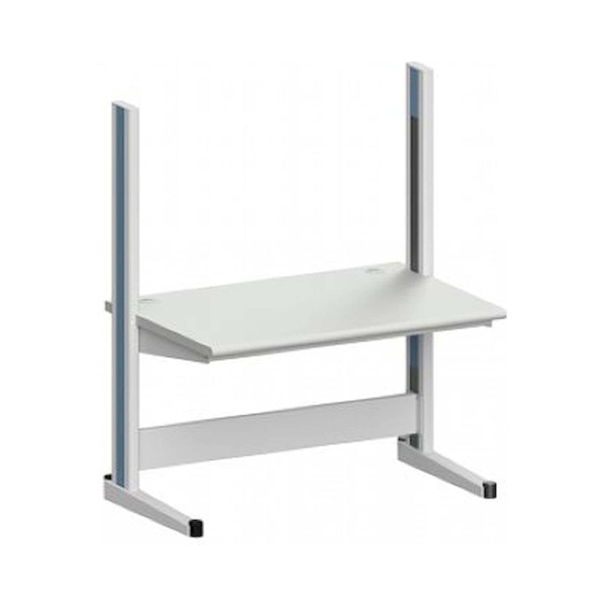 Karl 10.210.18. Arbeitstisch Quadro Grundelement mit Kabelwanne, 1300x880x1600 mm