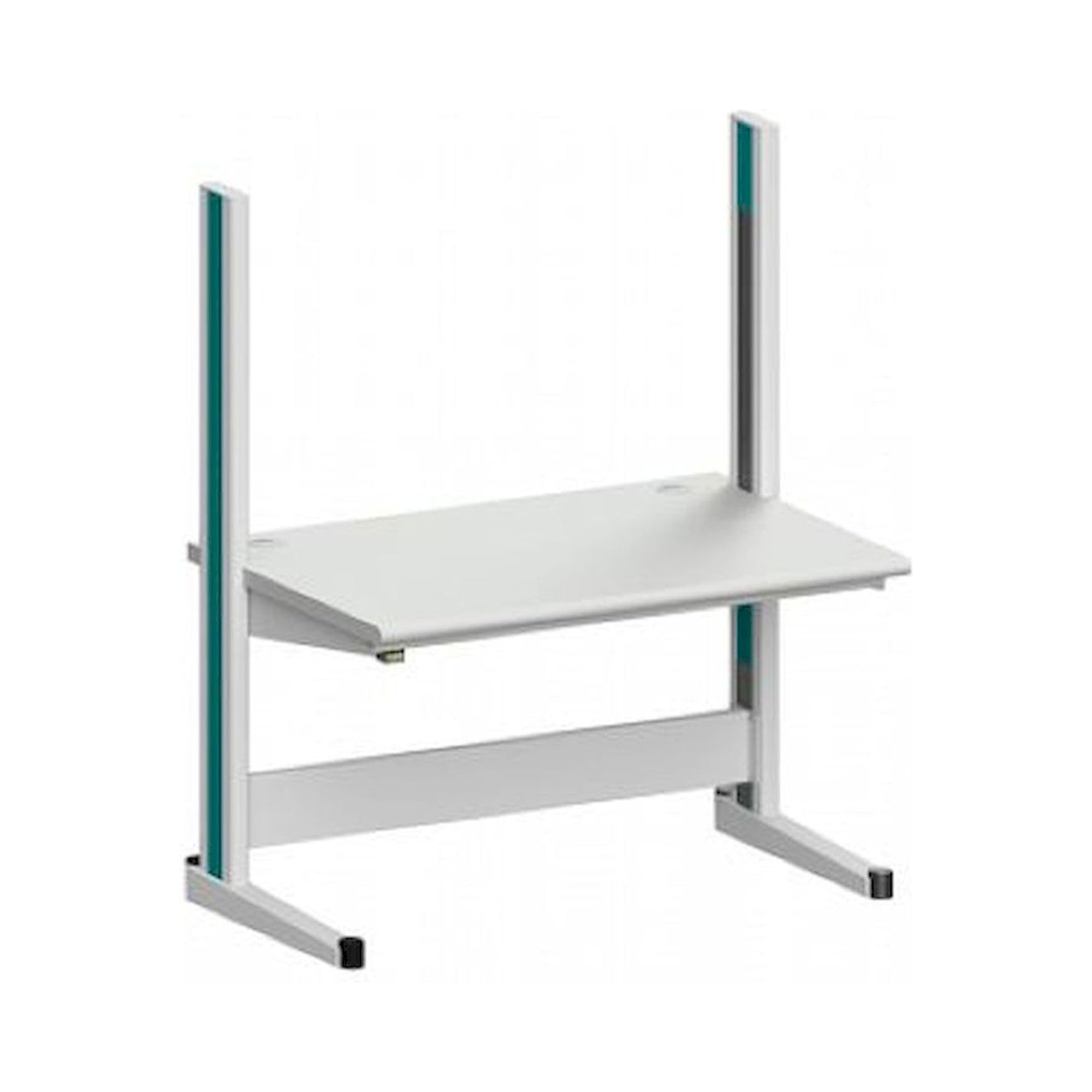 Karl 10.210.22. ESD-Arbeitstisch Quadro Grundelement mit Kabelwanne, 1300x880x1600 mm