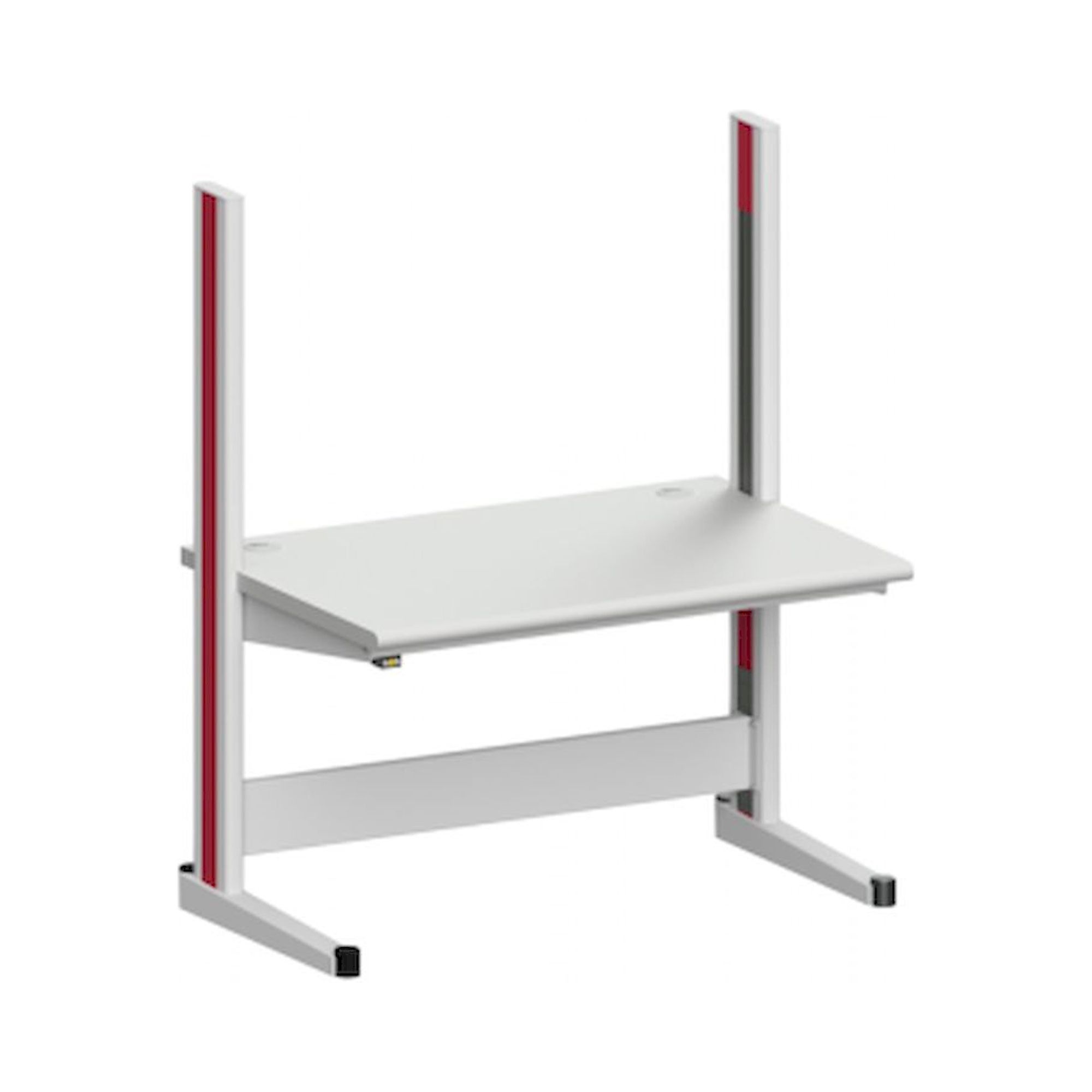 Karl 10.210.24. ESD-Arbeitstisch Quadro Grundelement mit Kabelwanne, 1300x880x1600 mm