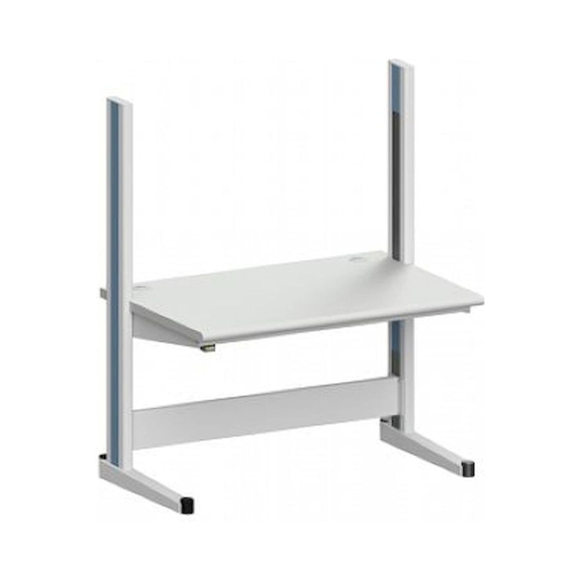 Karl 10.210.28. ESD-Arbeitstisch Quadro Grundelement mit Kabelwanne, 1300x880x1600 mm