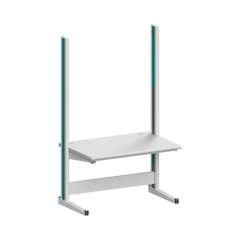 Karl 10.215.22. ESD-Arbeitstisch Quadro Grundelement mit Kabelwanne, 1300x880x2200 mm