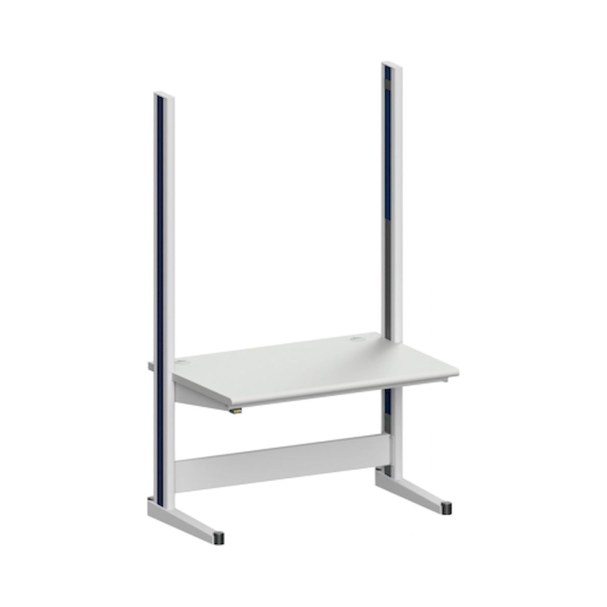 Karl 10.215.23. ESD-Arbeitstisch Quadro Grundelement mit Kabelwanne, 1300x880x2200 mm