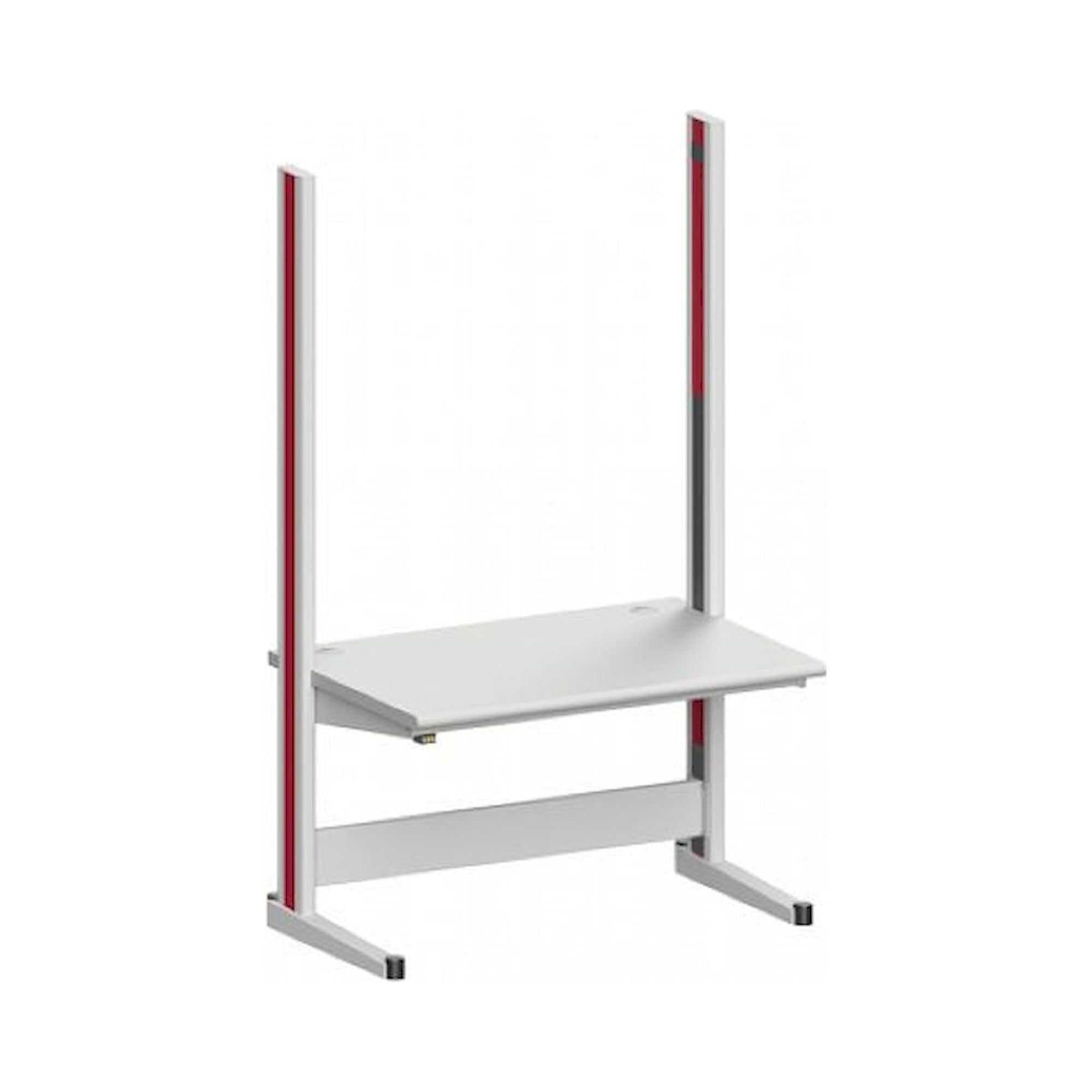 Karl 10.215.24. ESD-Arbeitstisch Quadro Grundelement mit Kabelwanne, 1300x880x2200 mm