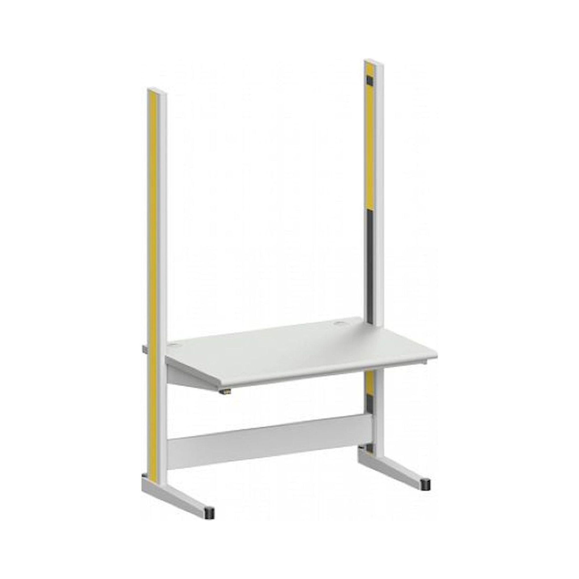 Karl 10.215.26. ESD-Arbeitstisch Quadro Grundelement mit Kabelwanne, 1300x880x2200 mm