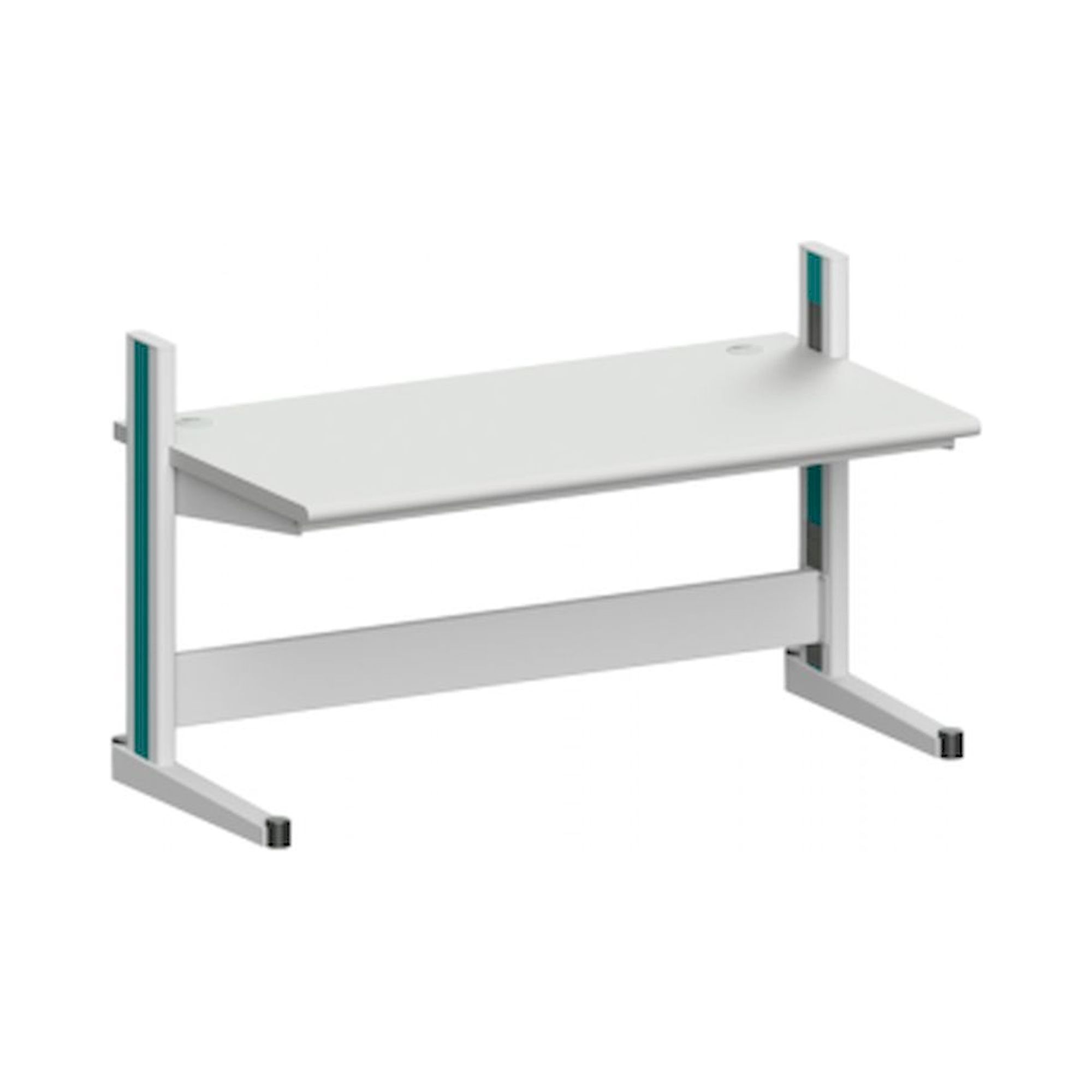 Karl 10.225.12. Arbeitstisch Quadro Grundelement mit Kabelwanne, 1650x880x1000 mm