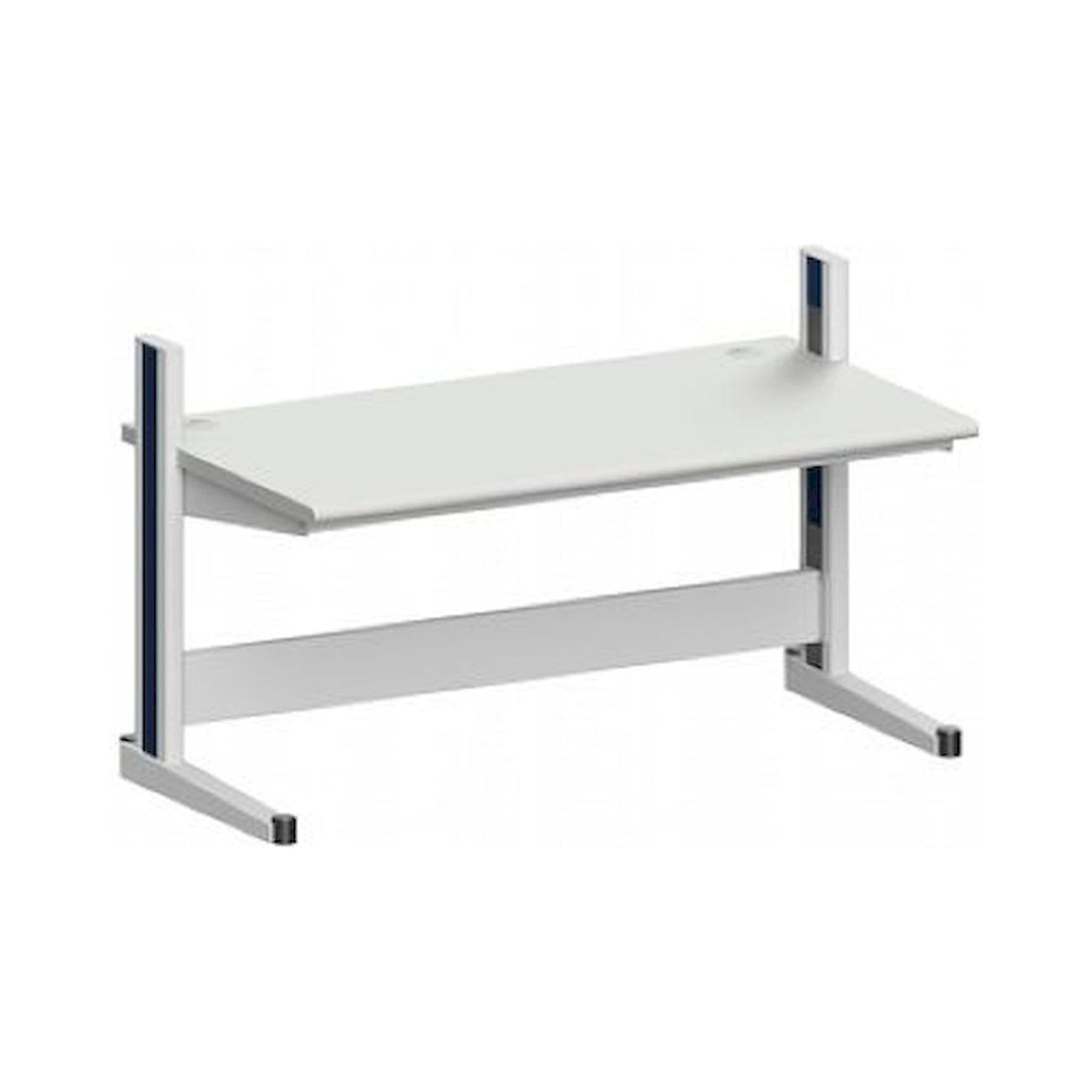 Karl 10.225.13. Arbeitstisch Quadro Grundelement mit Kabelwanne, 1650x880x1000 mm