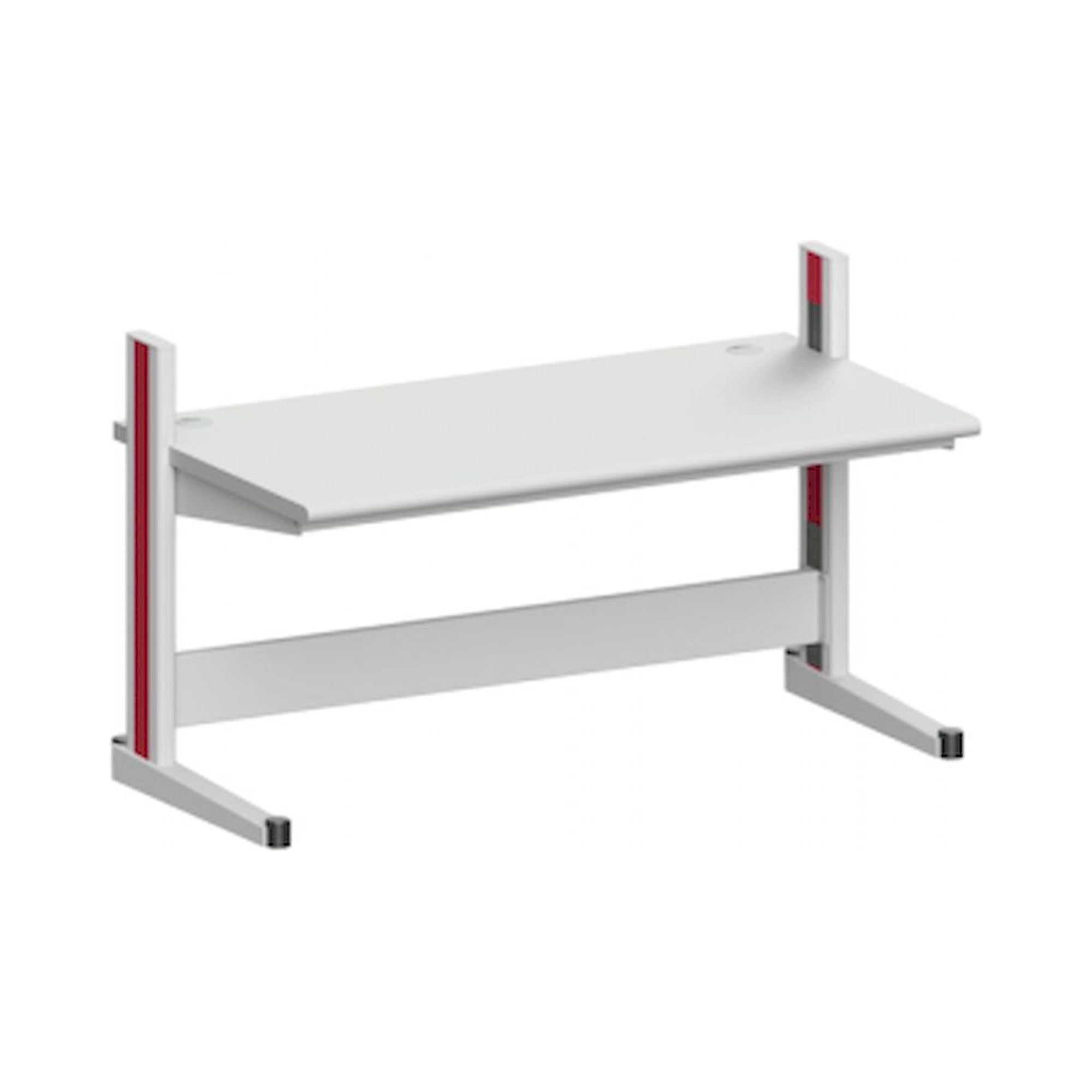 Karl 10.225.14. Arbeitstisch Quadro Grundelement mit Kabelwanne, 1650x880x1000 mm