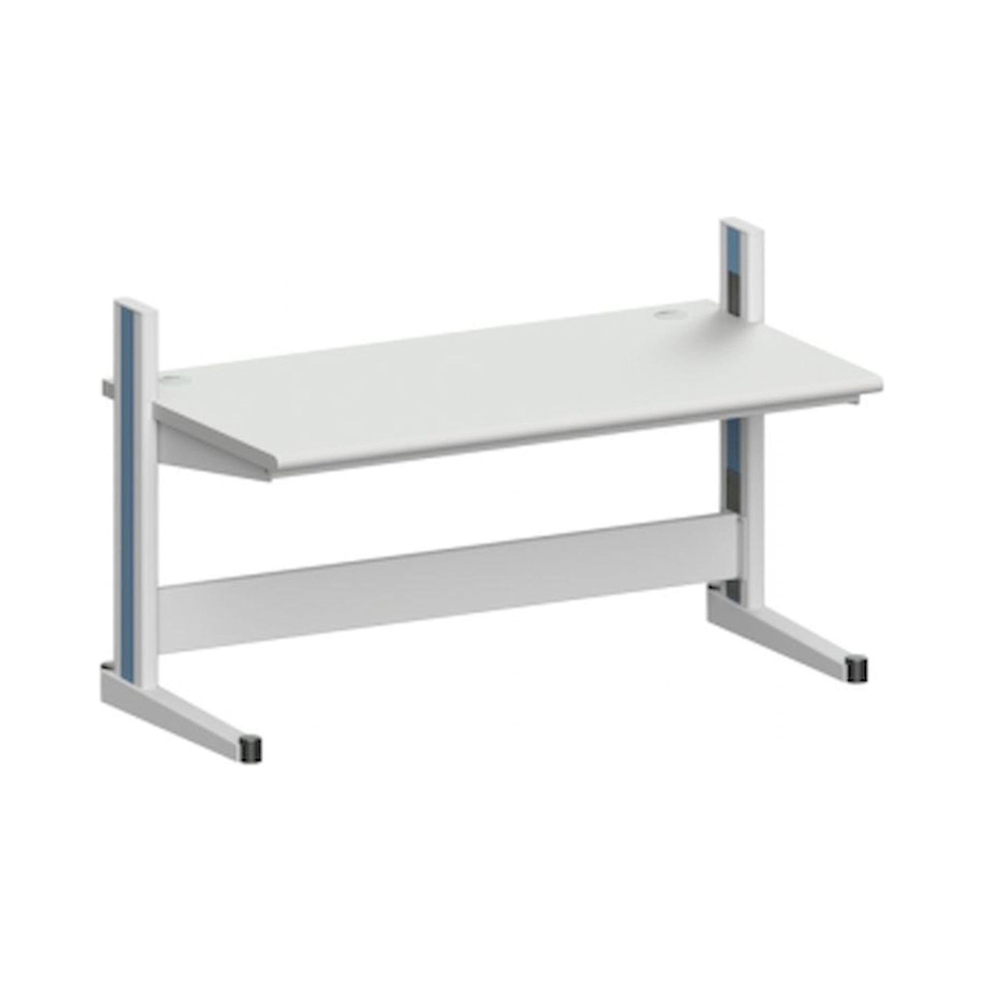 Karl 10.225.18. Arbeitstisch Quadro Grundelement mit Kabelwanne, 1650x880x1000 mm