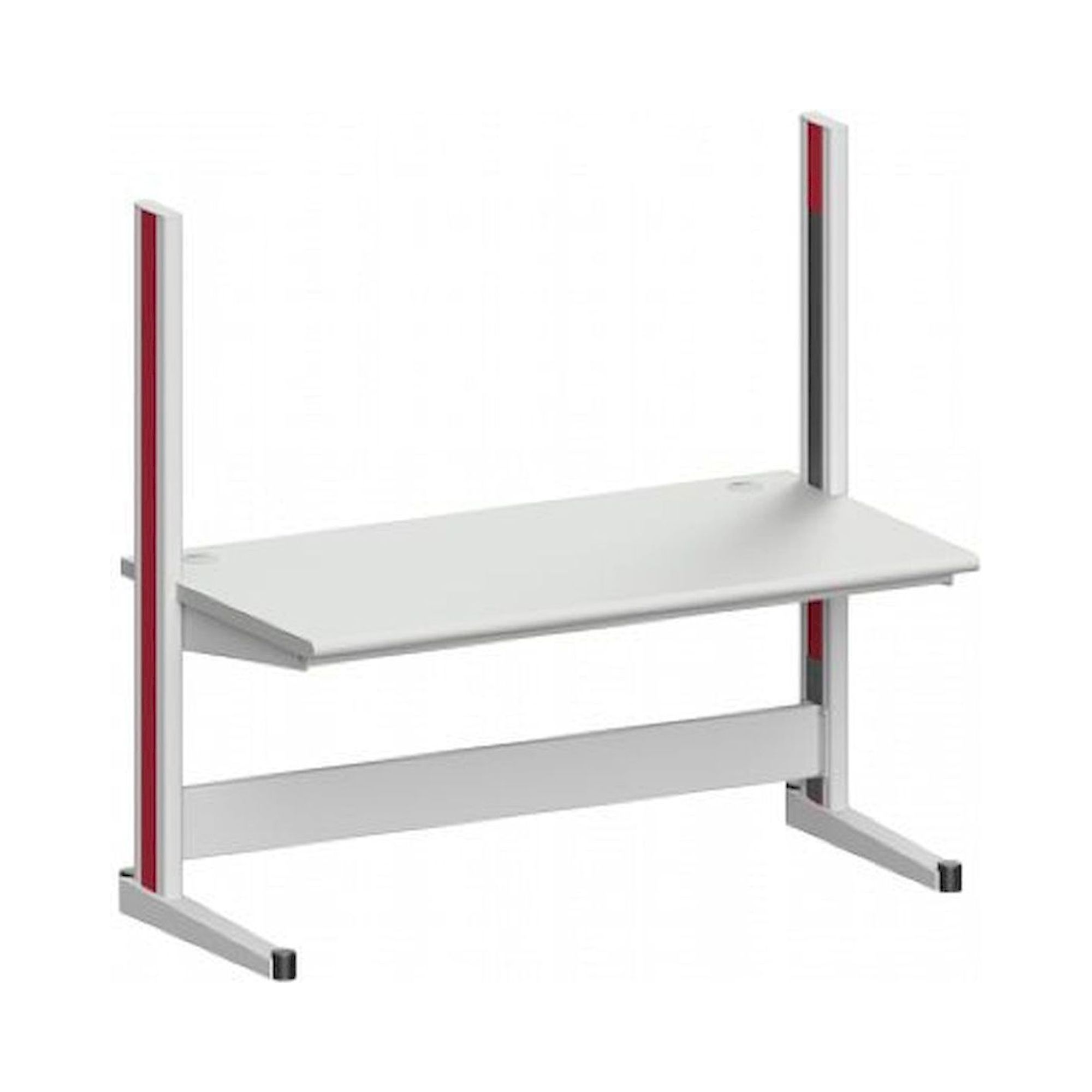 Karl 10.230.14. Arbeitstisch Quadro Grundelement mit Kabelwanne, 1650x880x1600 mm