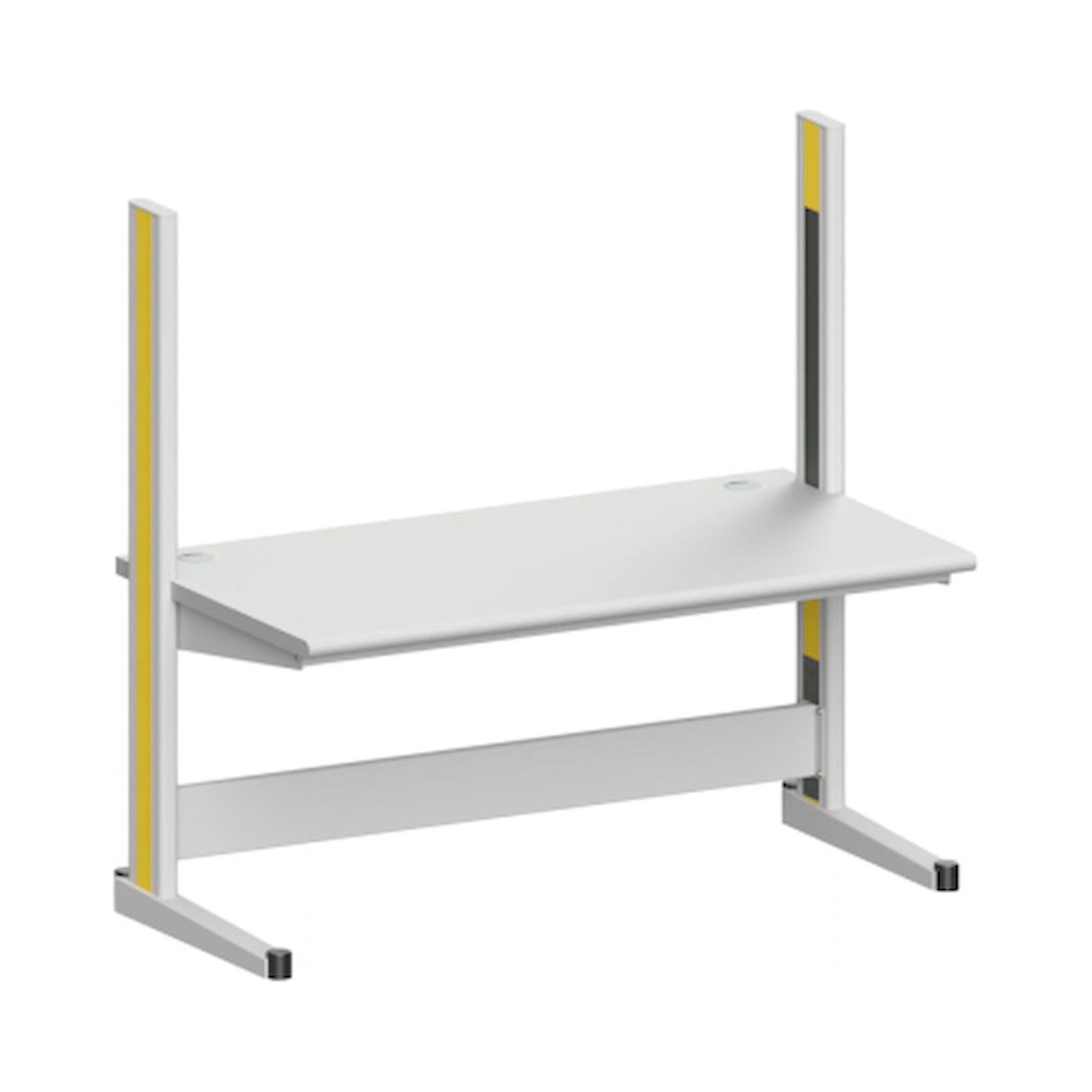 Karl 10.230.16. Arbeitstisch Quadro Grundelement mit Kabelwanne, 1650x880x1600 mm