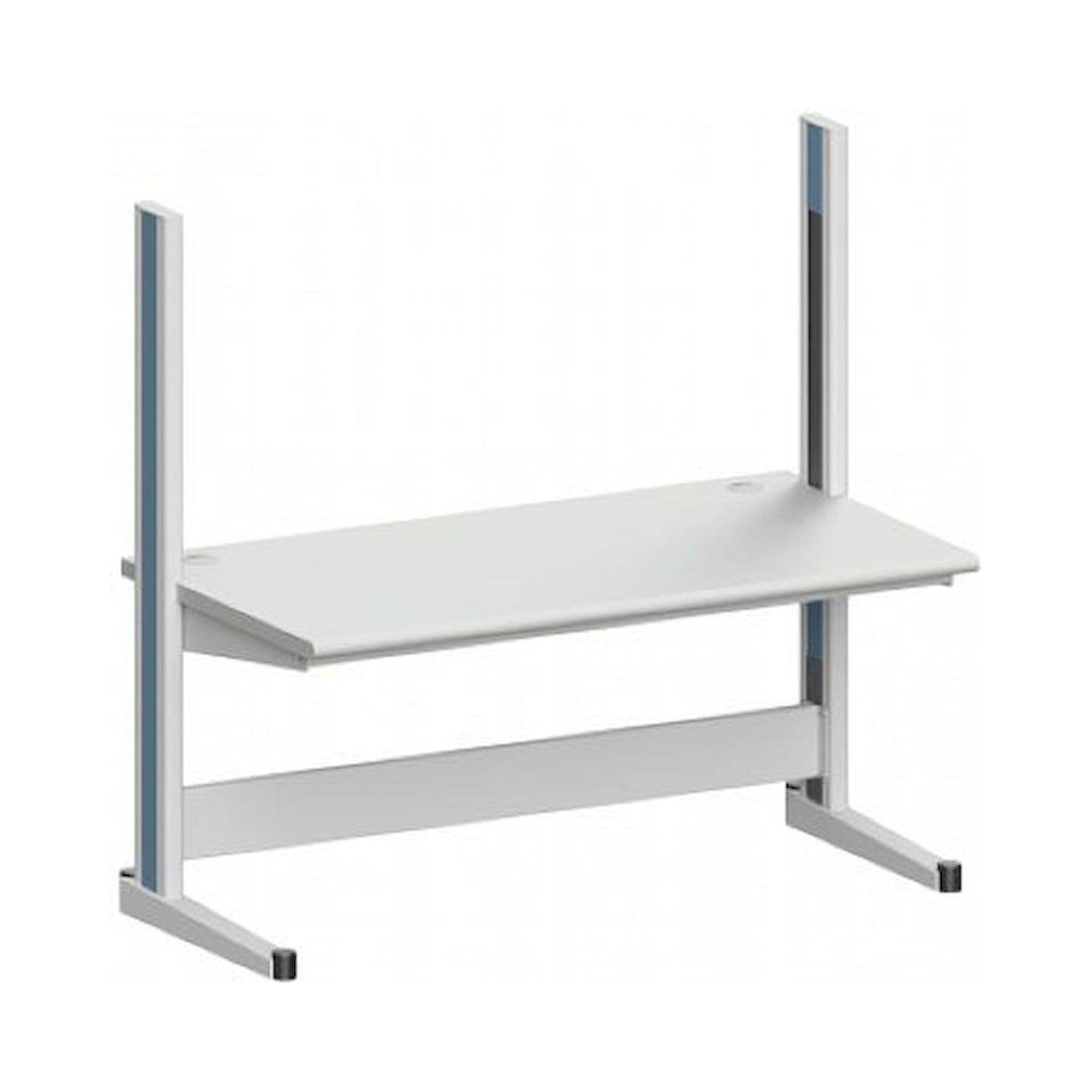 Karl 10.230.18. Arbeitstisch Quadro Grundelement mit Kabelwanne, 1650x880x1600 mm