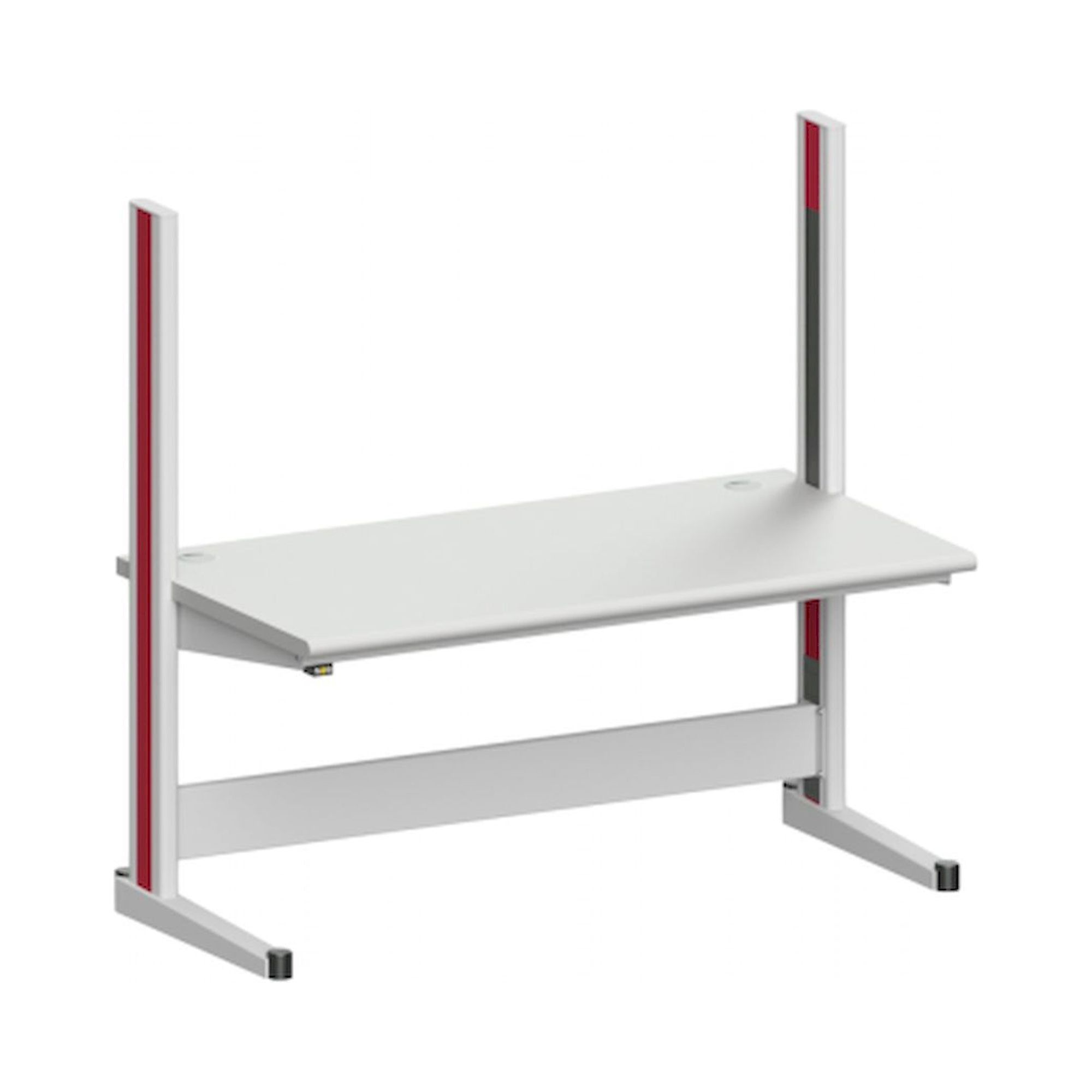 Karl 10.230.24. ESD-Arbeitstisch Quadro Grundelement mit Kabelwanne, 1650x880x1600 mm