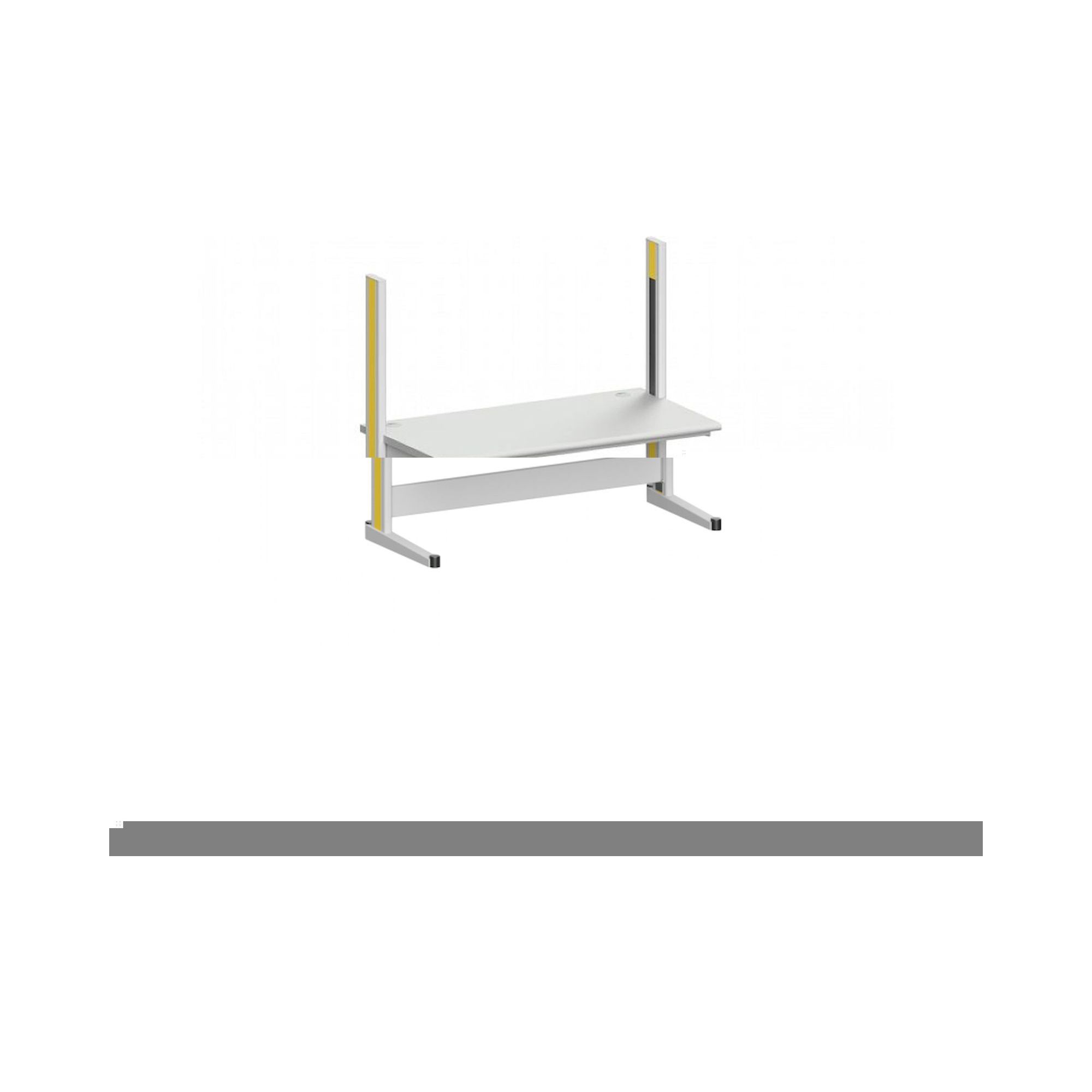 Karl 10.230.26. ESD-Arbeitstisch Quadro Grundelement mit Kabelwanne, 1650x880x1600 mm