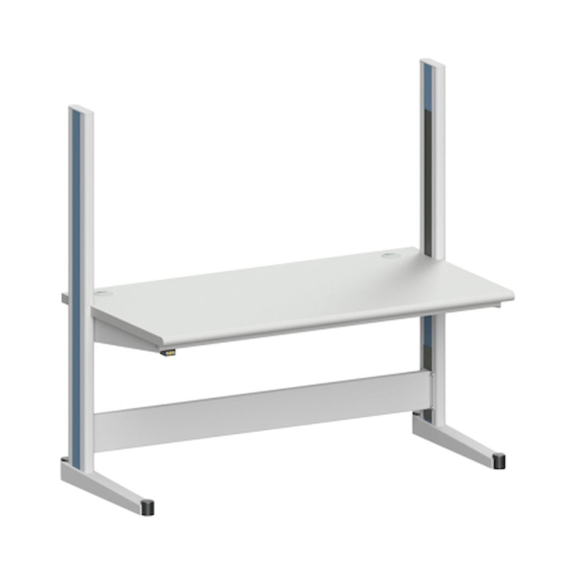 Karl 10.230.28. ESD-Arbeitstisch Quadro Grundelement mit Kabelwanne, 1650x880x1600 mm