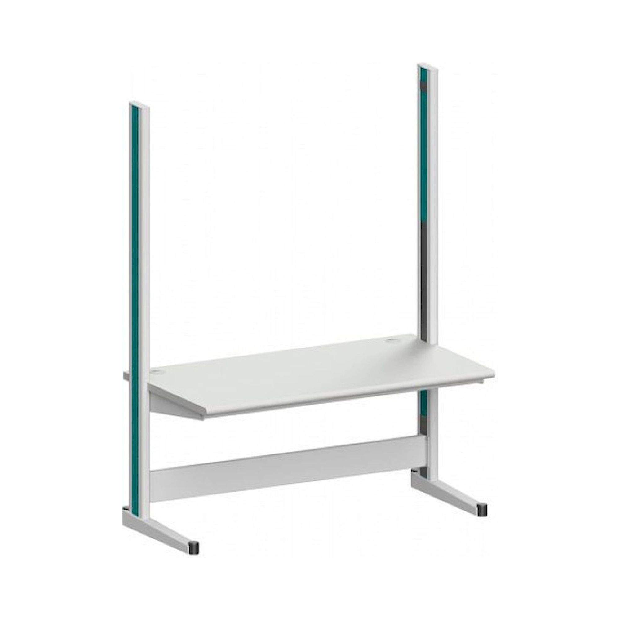 Karl 10.235.12. Arbeitstisch Quadro Grundelement mit Kabelwanne, 1650x880x2200 mm