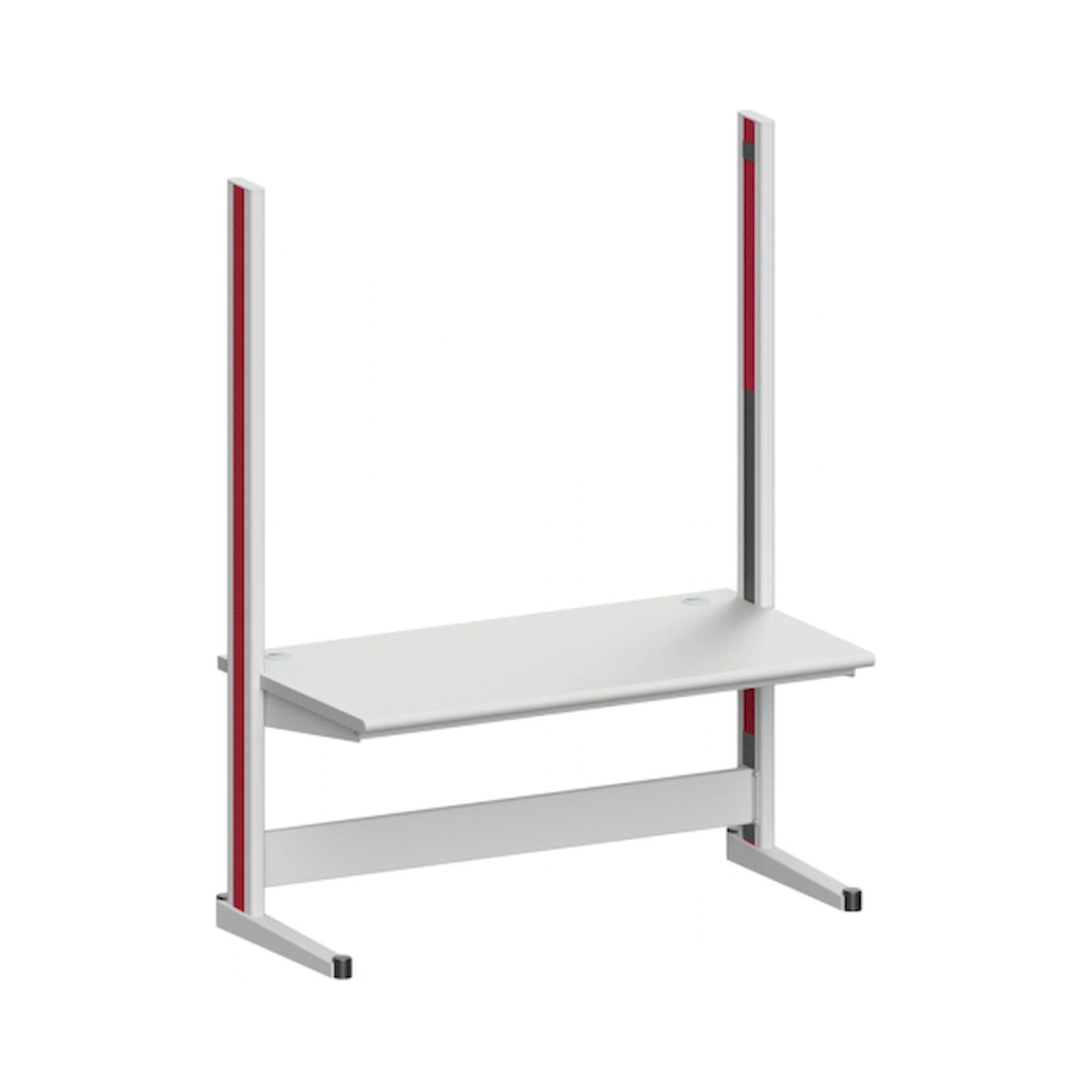 Karl 10.235.14. Arbeitstisch Quadro Grundelement mit Kabelwanne, 1650x880x2200 mm