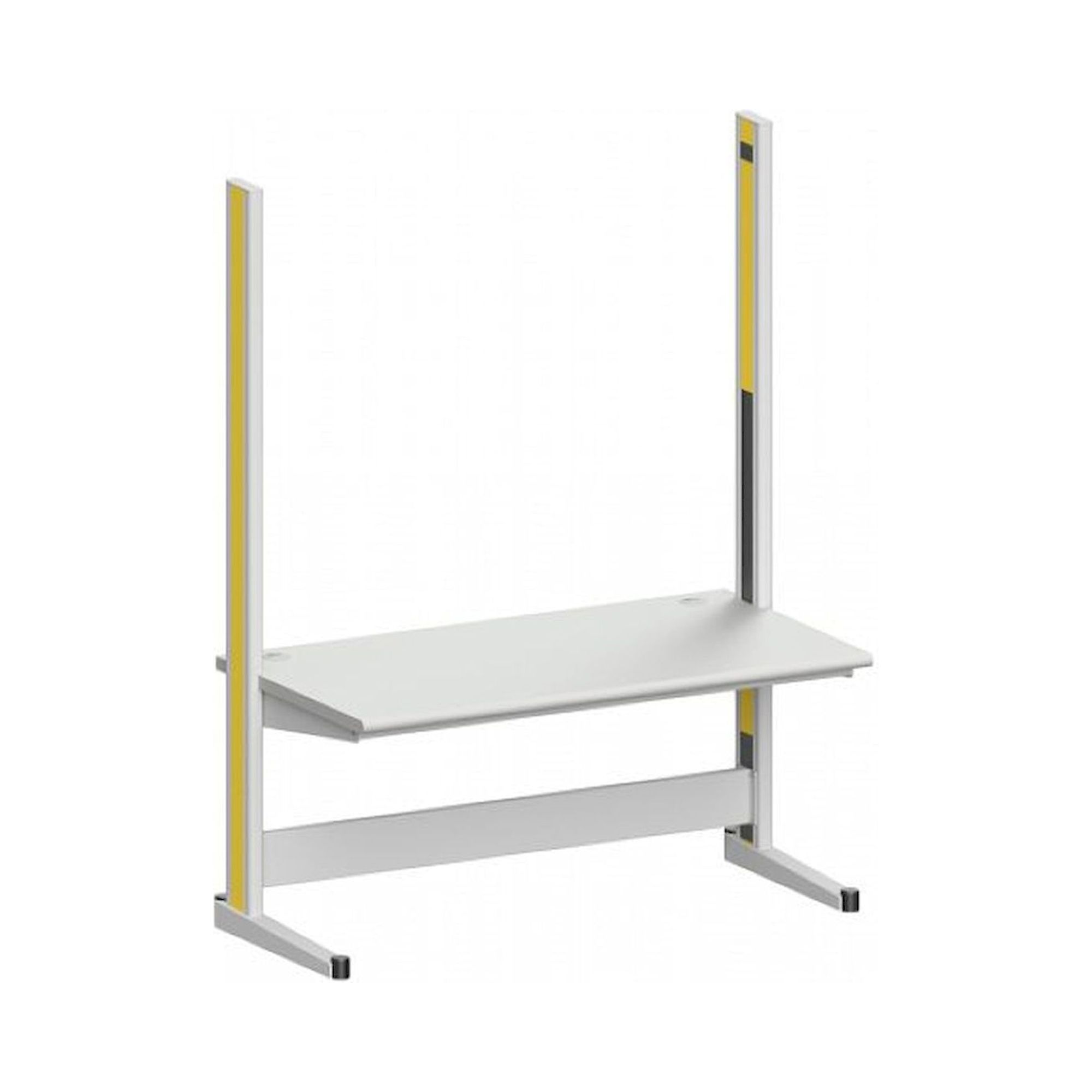 Karl 10.235.16. Arbeitstisch Quadro Grundelement mit Kabelwanne, 1650x880x2200 mm