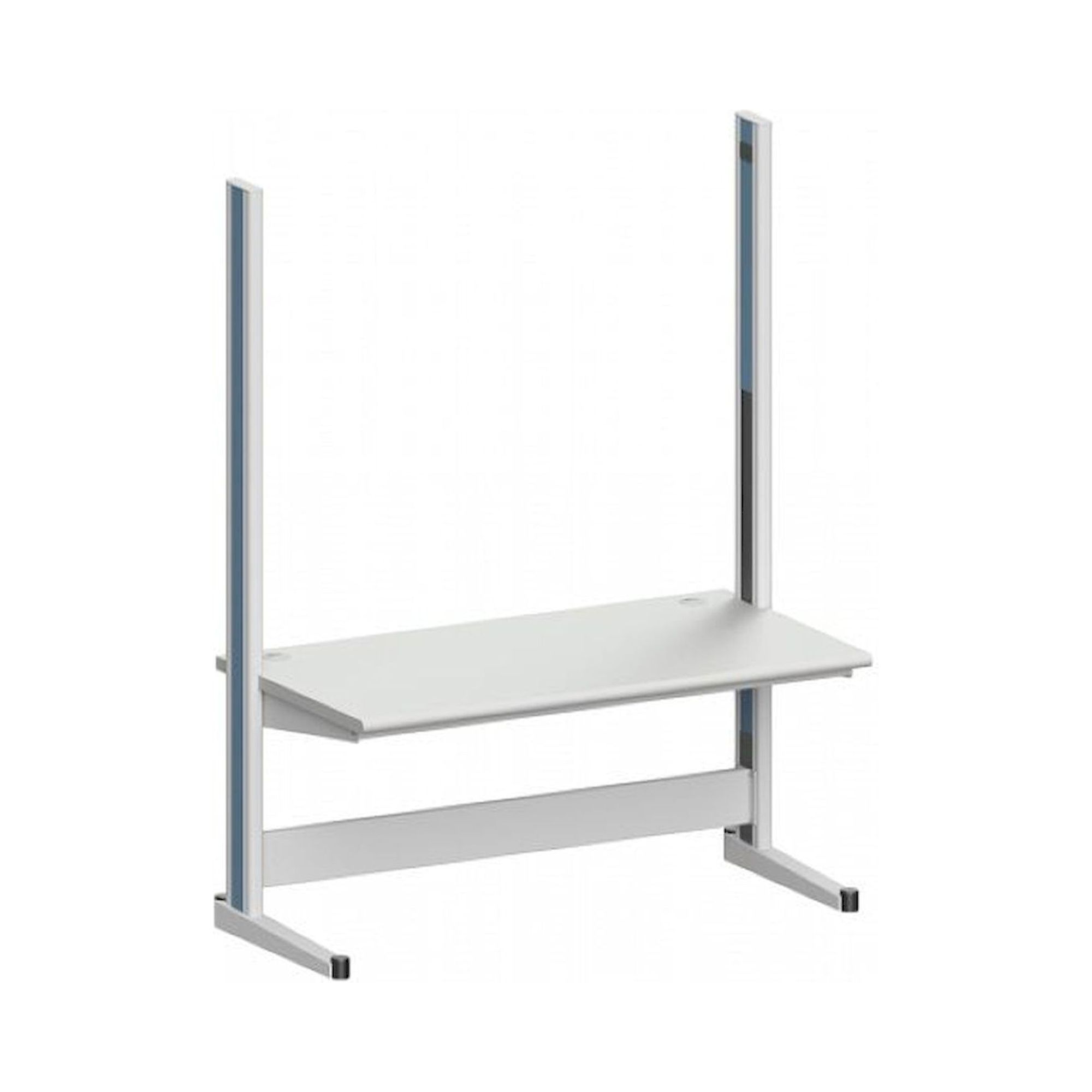 Karl 10.235.18. Arbeitstisch Quadro Grundelement mit Kabelwanne, 1650x880x2200 mm