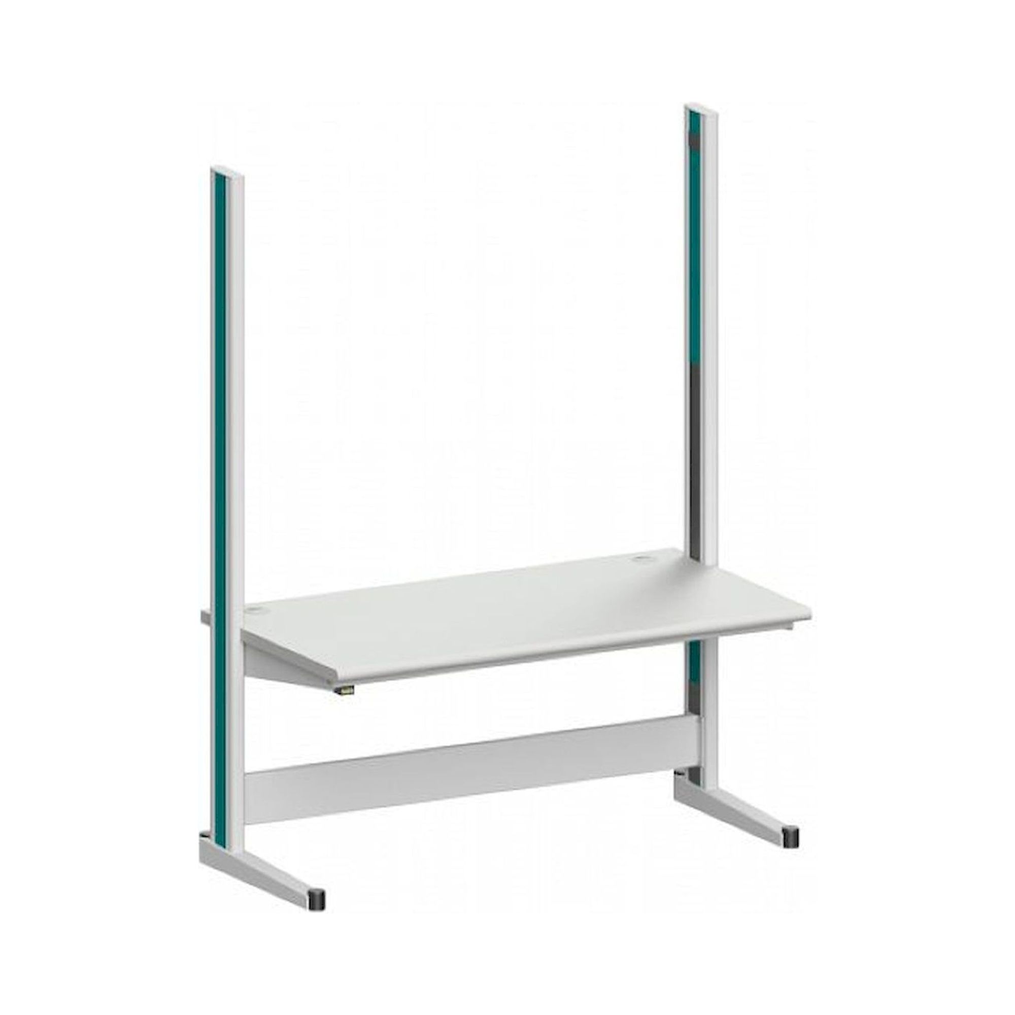 Karl 10.235.22. ESD-Arbeitstisch Quadro Grundelement mit Kabelwanne, 1650x880x2200 mm