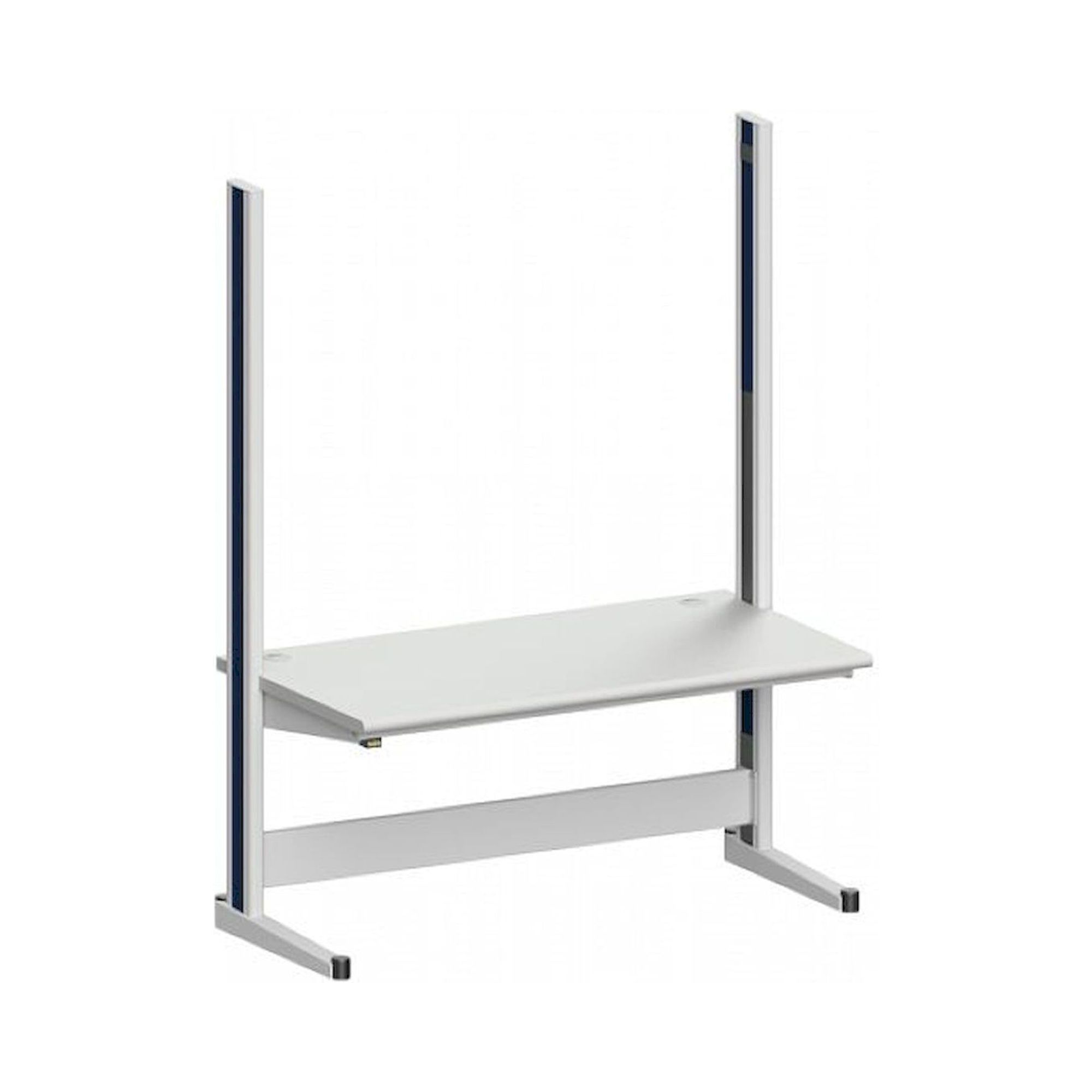 Karl 10.235.23. ESD-Arbeitstisch Quadro Grundelement mit Kabelwanne, 1650x880x2200 mm