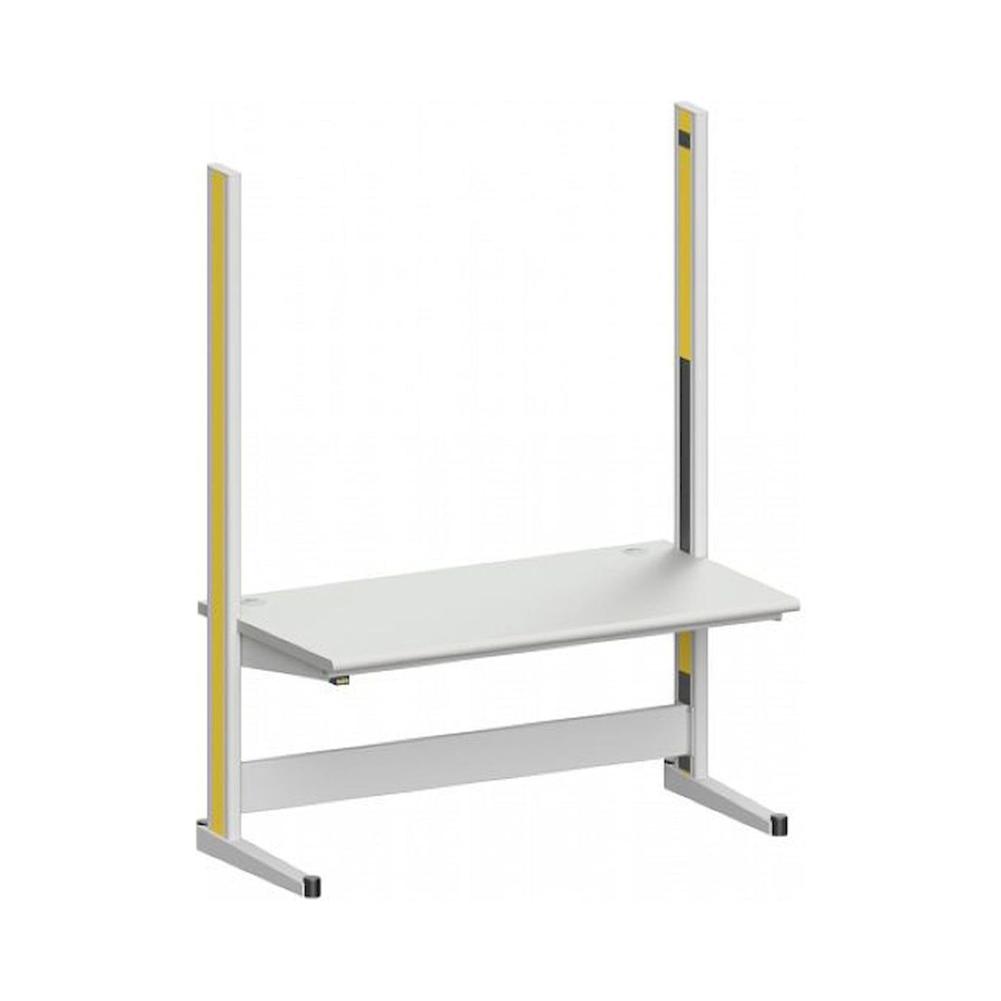 Karl 10.235.26. ESD-Arbeitstisch Quadro Grundelement mit Kabelwanne, 1650x880x2200 mm