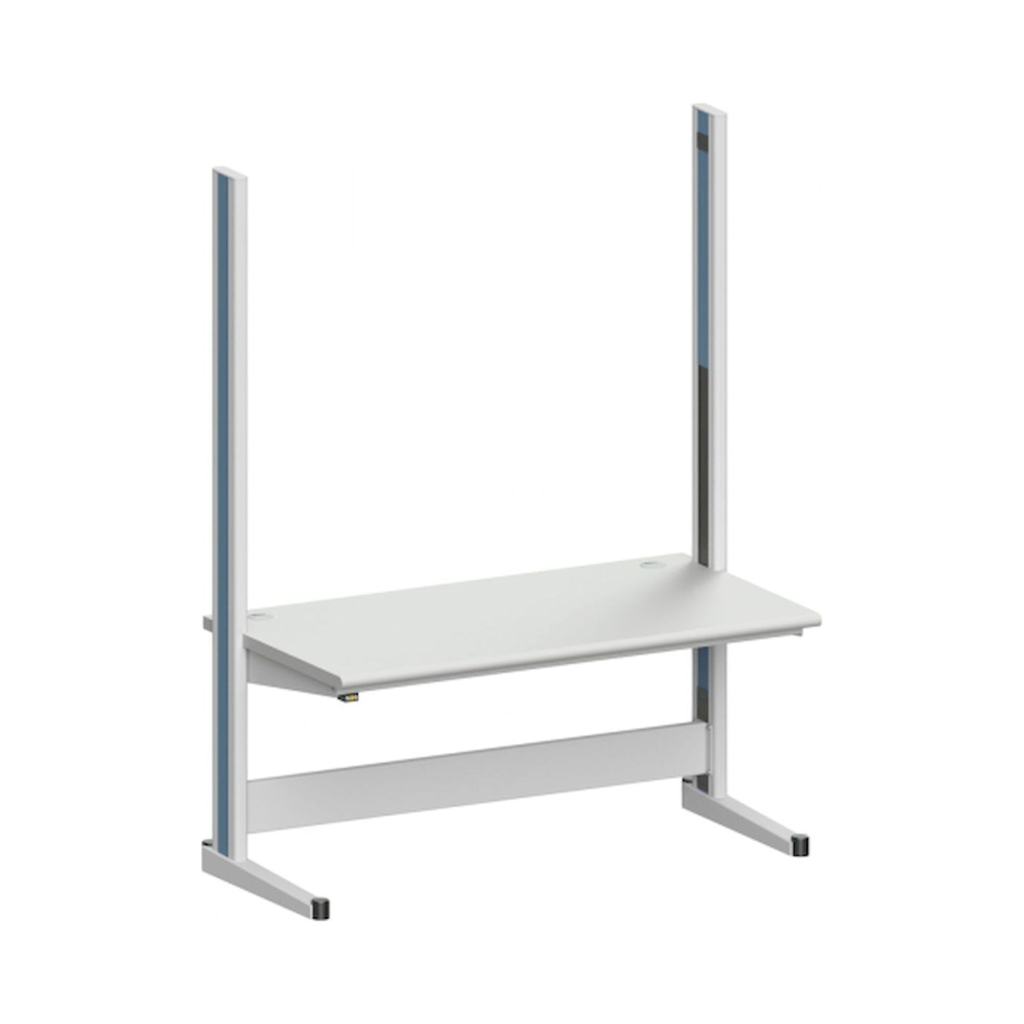 Karl 10.235.28. ESD-Arbeitstisch Quadro Grundelement mit Kabelwanne, 1650x880x2200 mm