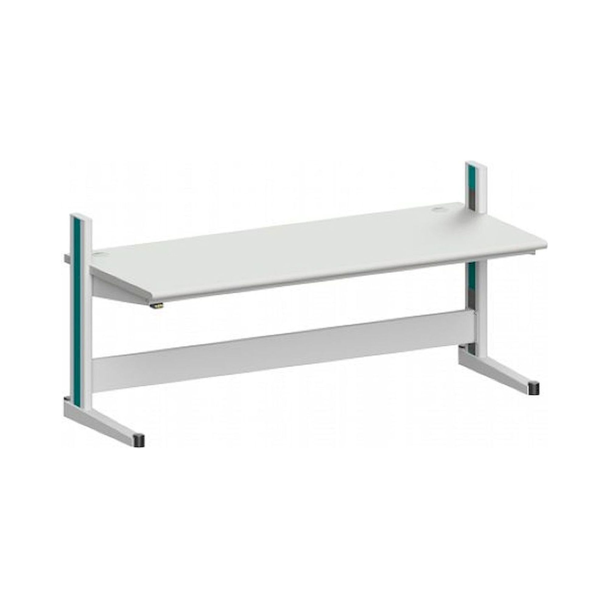 Karl 10.245.22. ESD-Arbeitstisch Quadro Grundelement mit Kabelwanne, 2135x880x1000 mm