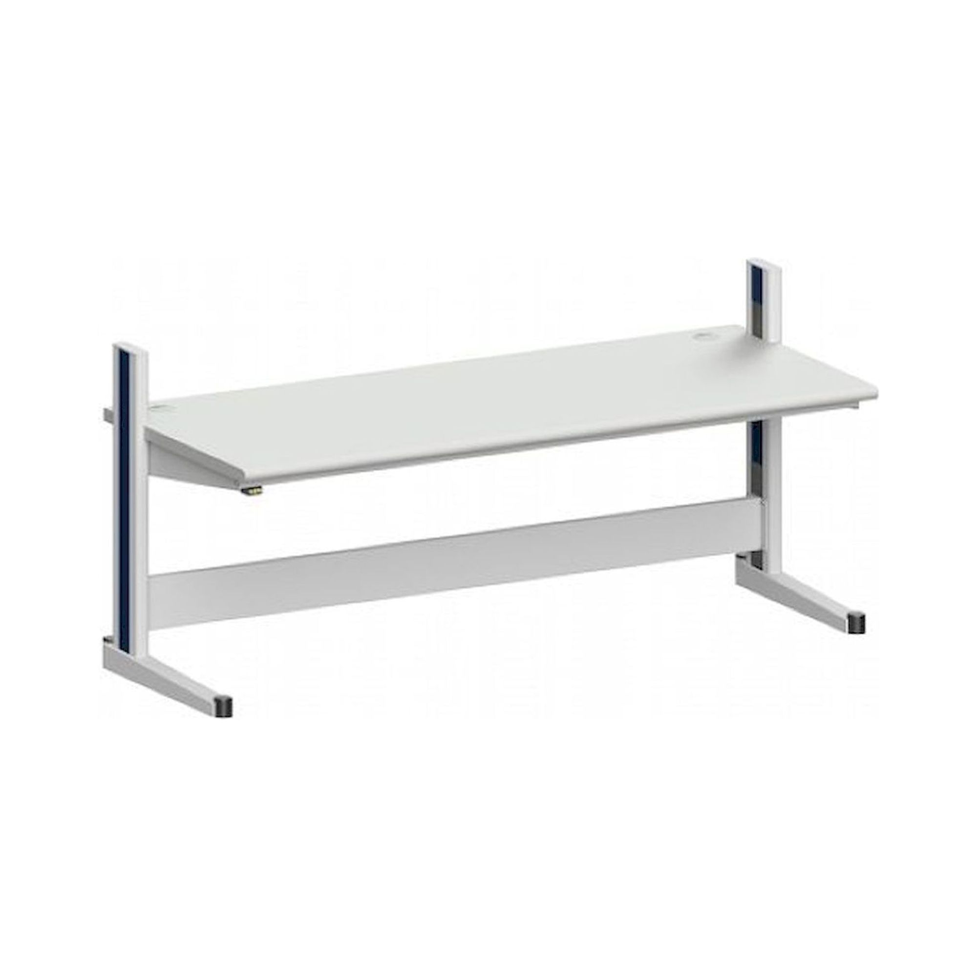 Karl 10.245.23. ESD-Arbeitstisch Quadro Grundelement mit Kabelwanne, 2135x880x1000 mm