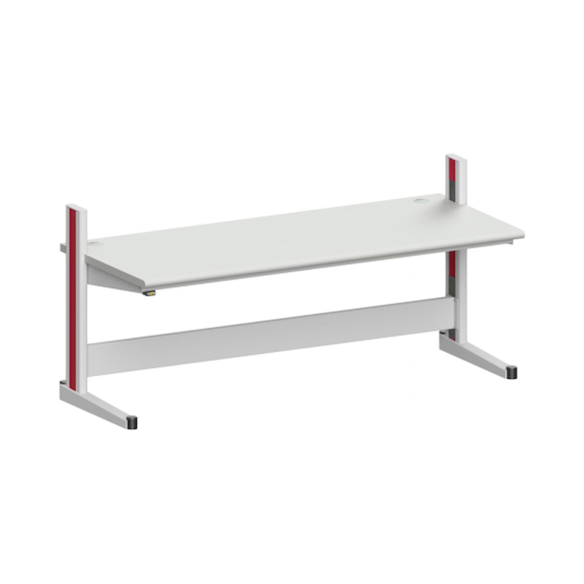 Karl 10.245.24. ESD-Arbeitstisch Quadro Grundelement mit Kabelwanne, 2135x880x1000 mm