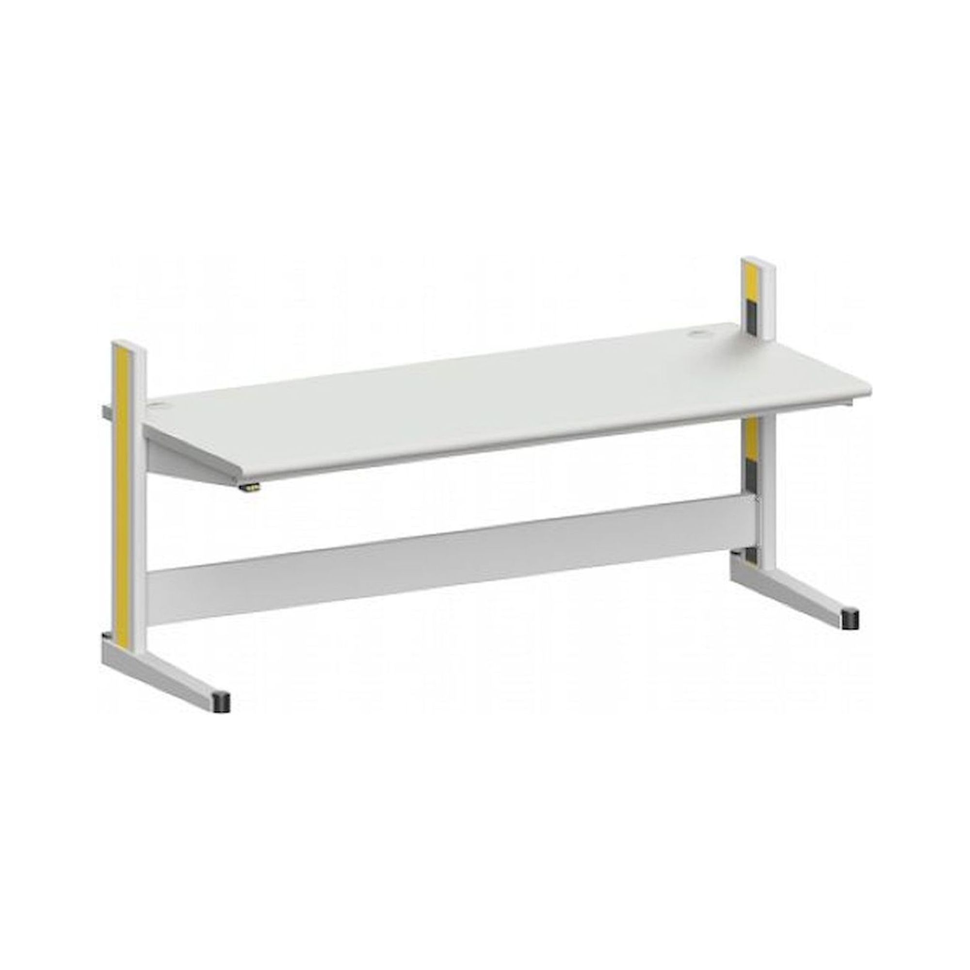 Karl 10.245.26. ESD-Arbeitstisch Quadro Grundelement mit Kabelwanne, 2135x880x1000 mm