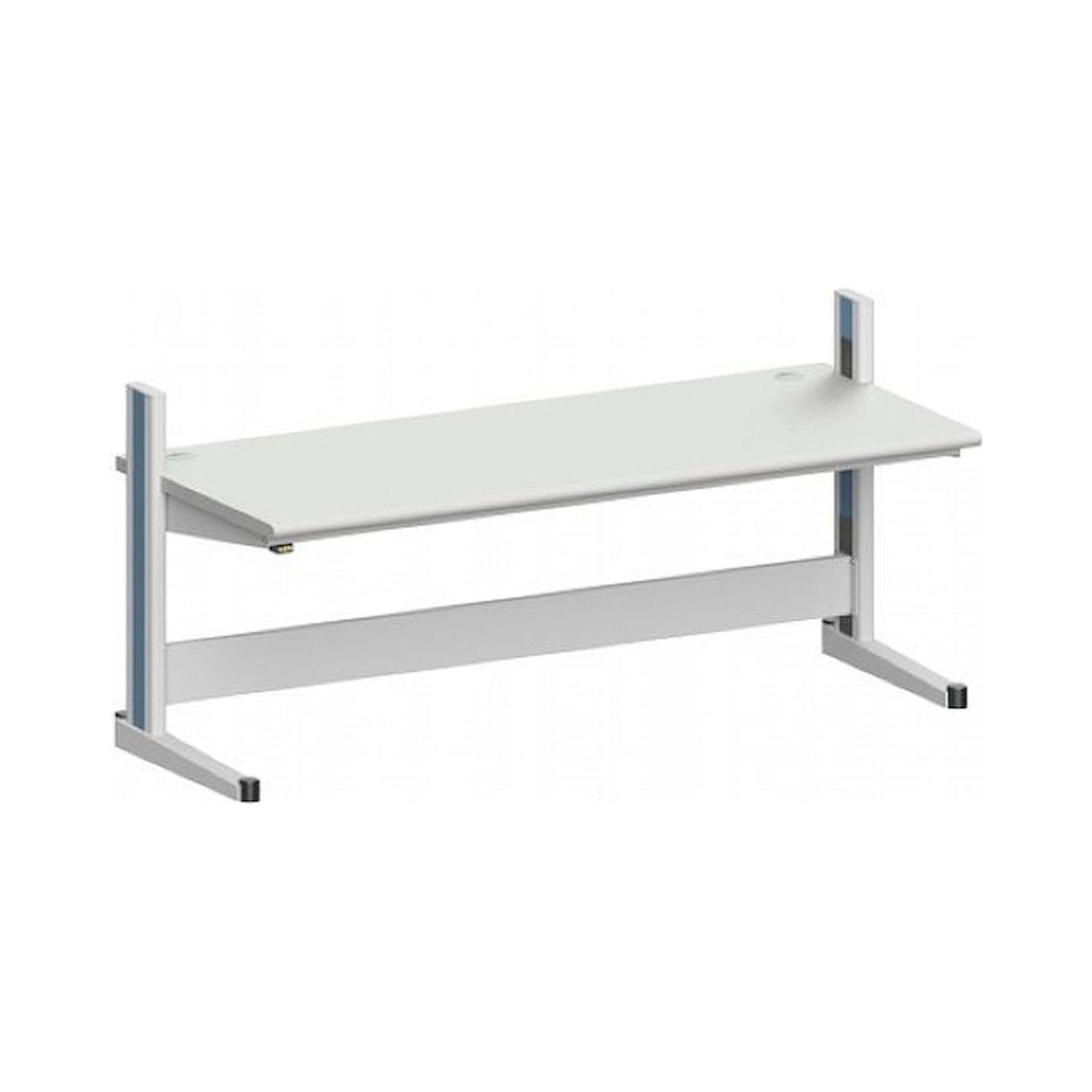 Karl 10.245.28. ESD-Arbeitstisch Quadro Grundelement mit Kabelwanne, 2135x880x1000 mm