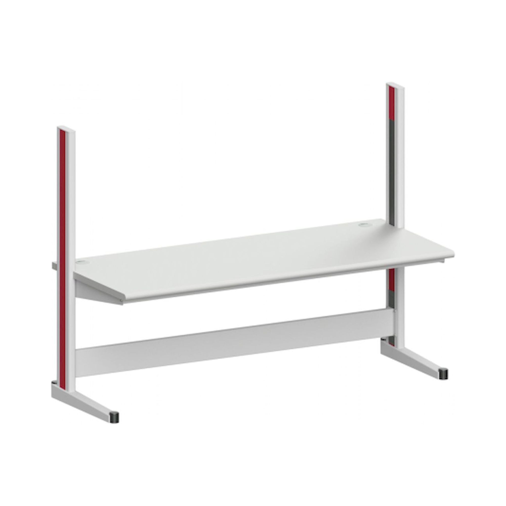 Karl 10.250.14. Arbeitstisch Quadro Grundelement mit Kabelwanne, 2135x880x1600 mm