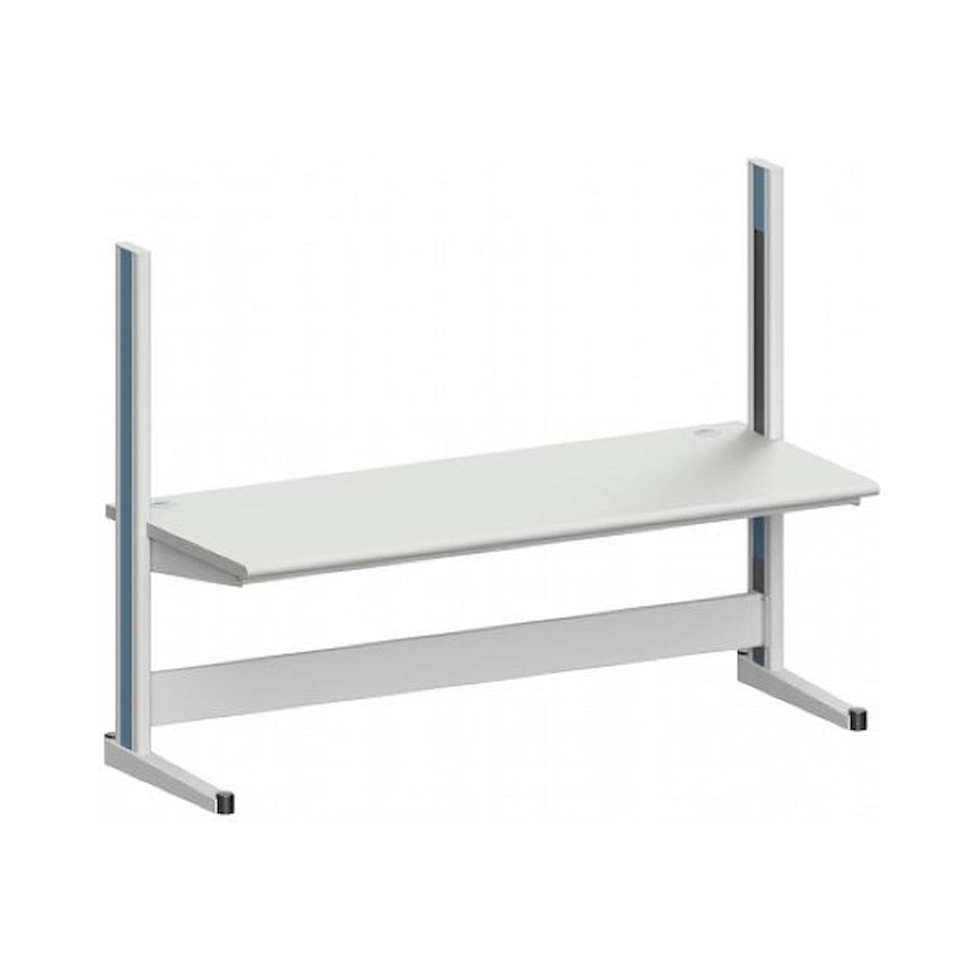 Karl 10.250.18. Arbeitstisch Quadro Grundelement mit Kabelwanne, 2135x880x1600 mm