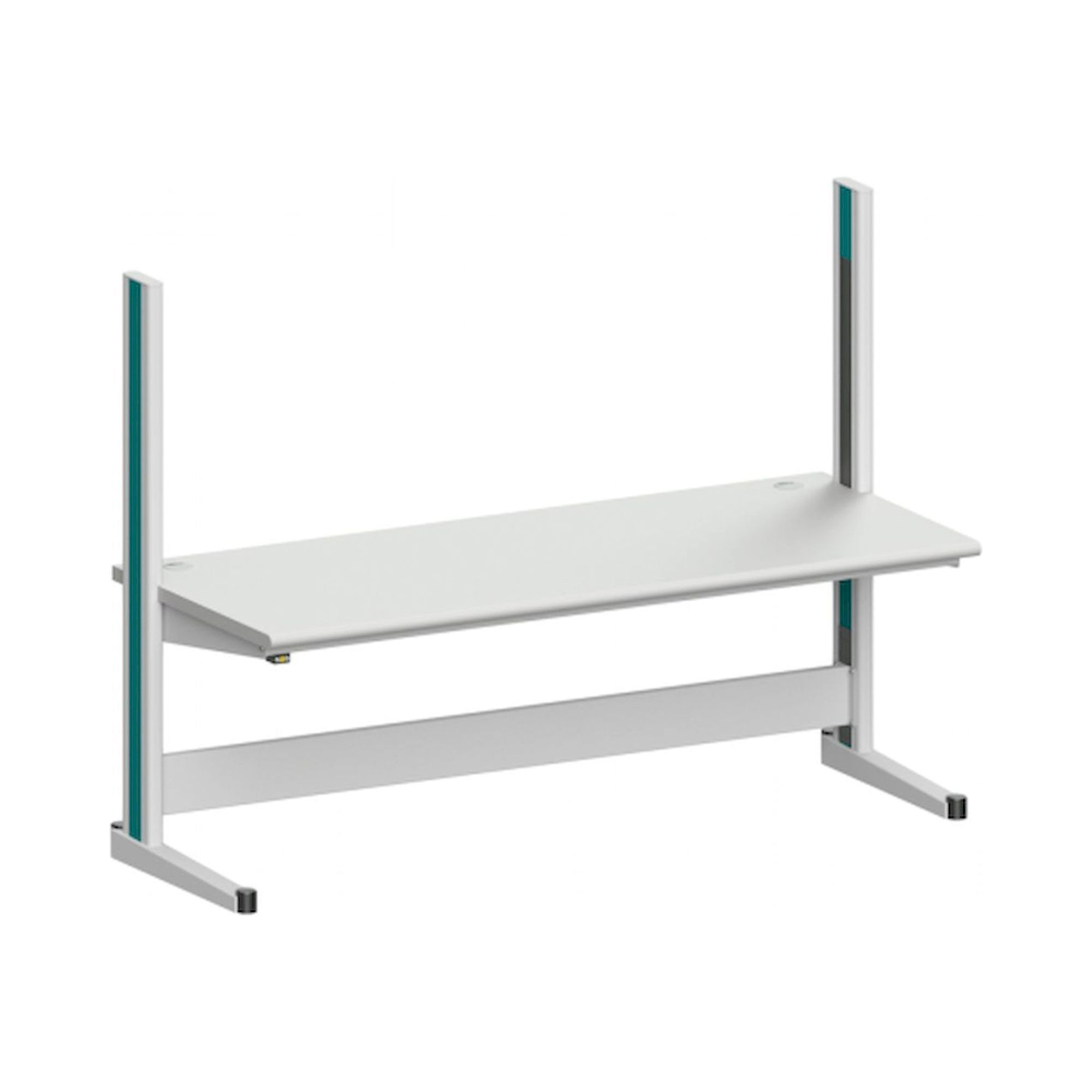 Karl 10.250.22. ESD-Arbeitstisch Quadro Grundelement mit Kabelwanne, 2135x880x1600 mm