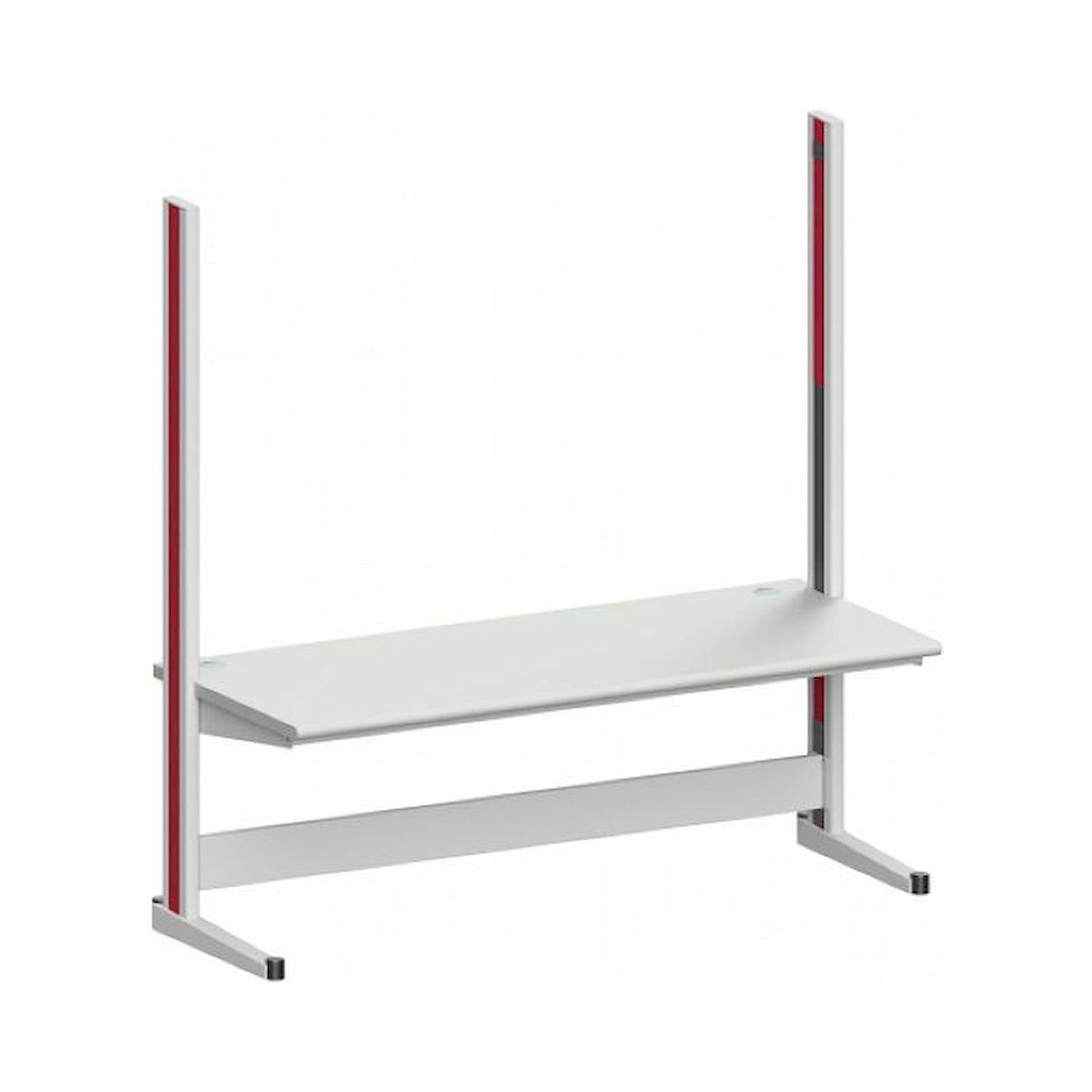 Karl 10.255.14. Arbeitstisch Quadro Grundelement mit Kabelwanne, 2135x880x2200 mm