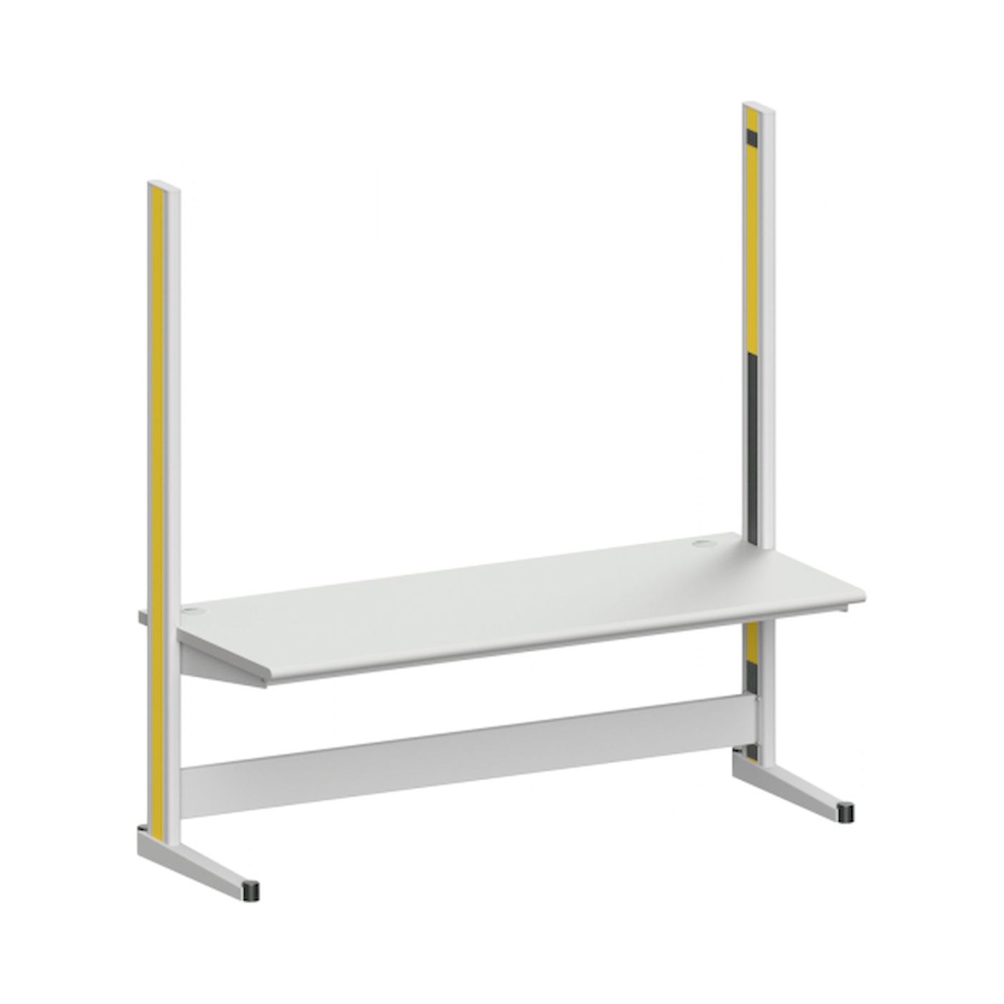 Karl 10.255.16. Arbeitstisch Quadro Grundelement mit Kabelwanne, 2135x880x2200 mm