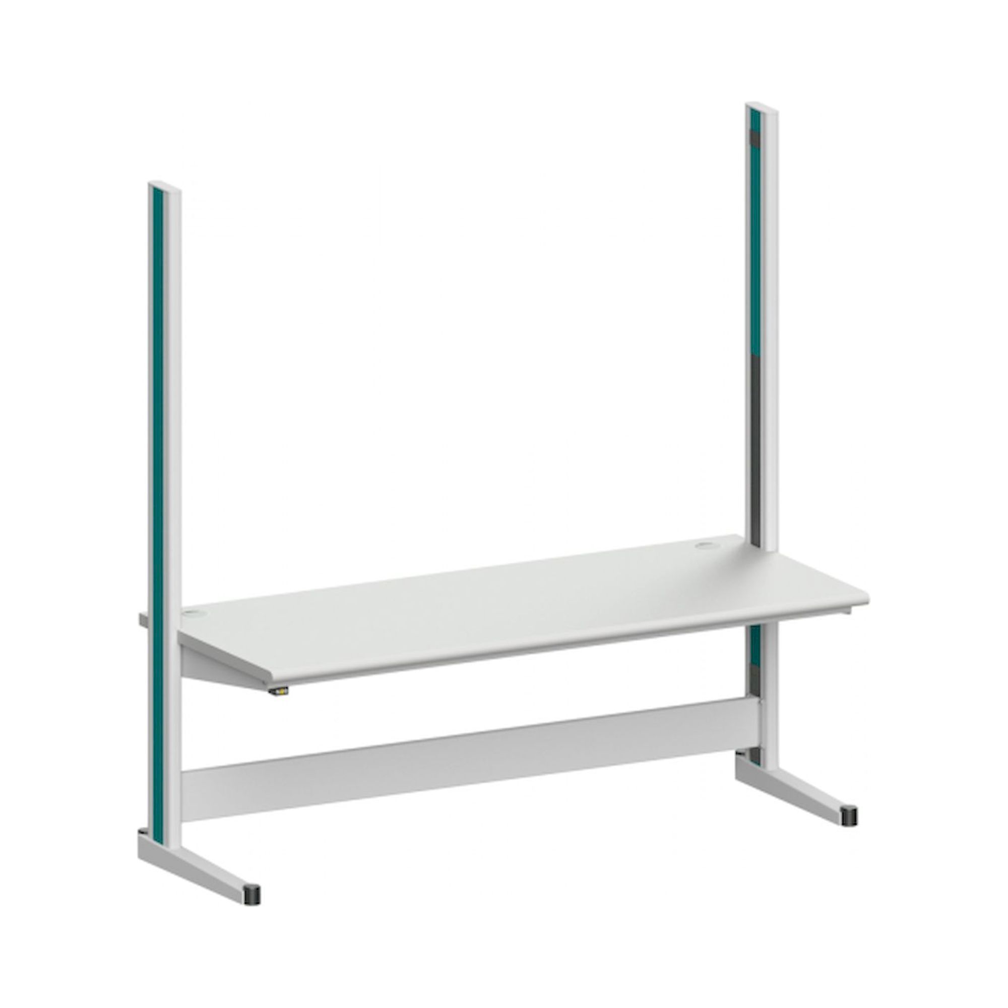 Karl 10.255.22. ESD-Arbeitstisch Quadro Grundelement mit Kabelwanne, 2135x880x2200 mm