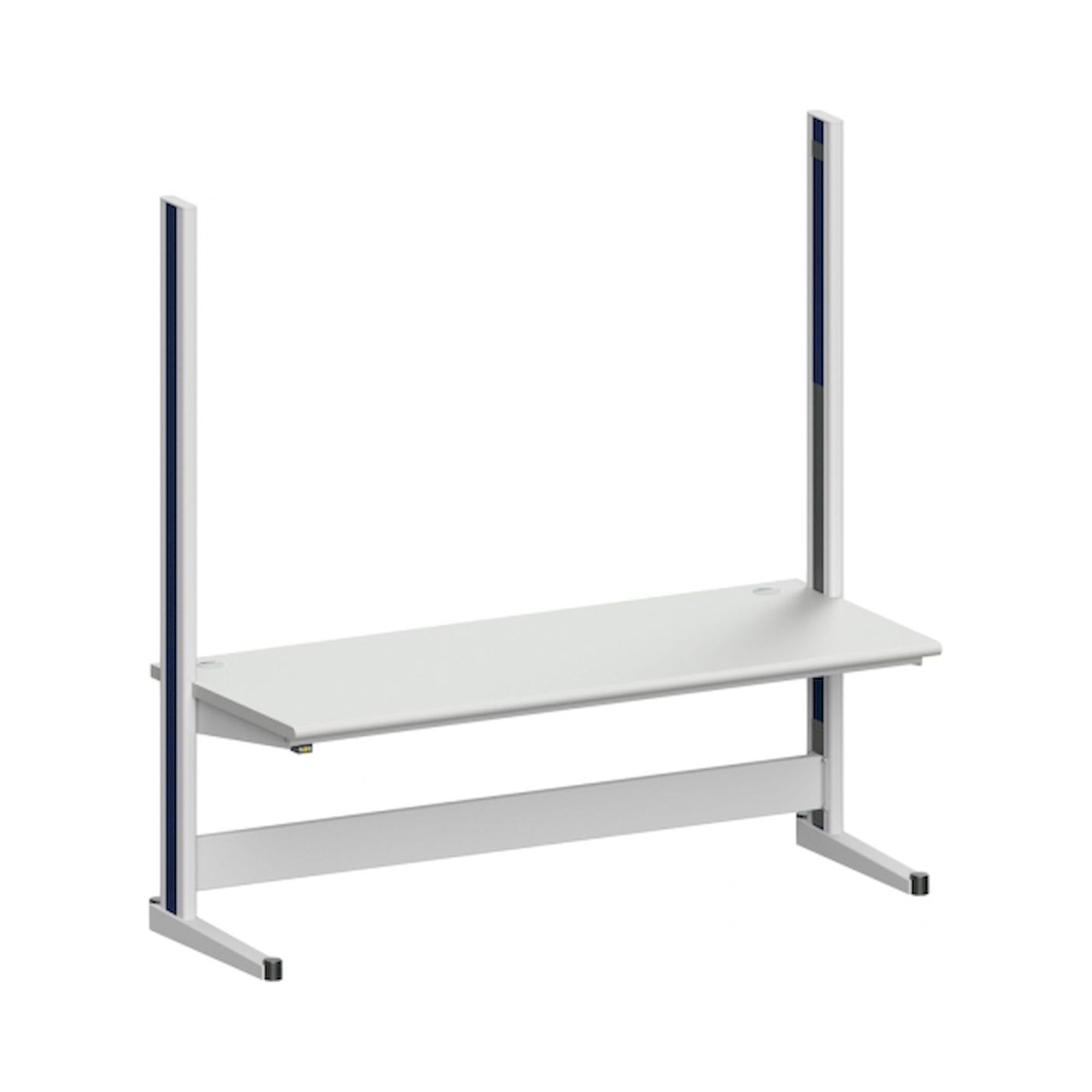 Karl 10.255.23. ESD-Arbeitstisch Quadro Grundelement mit Kabelwanne, 2135x880x2200 mm