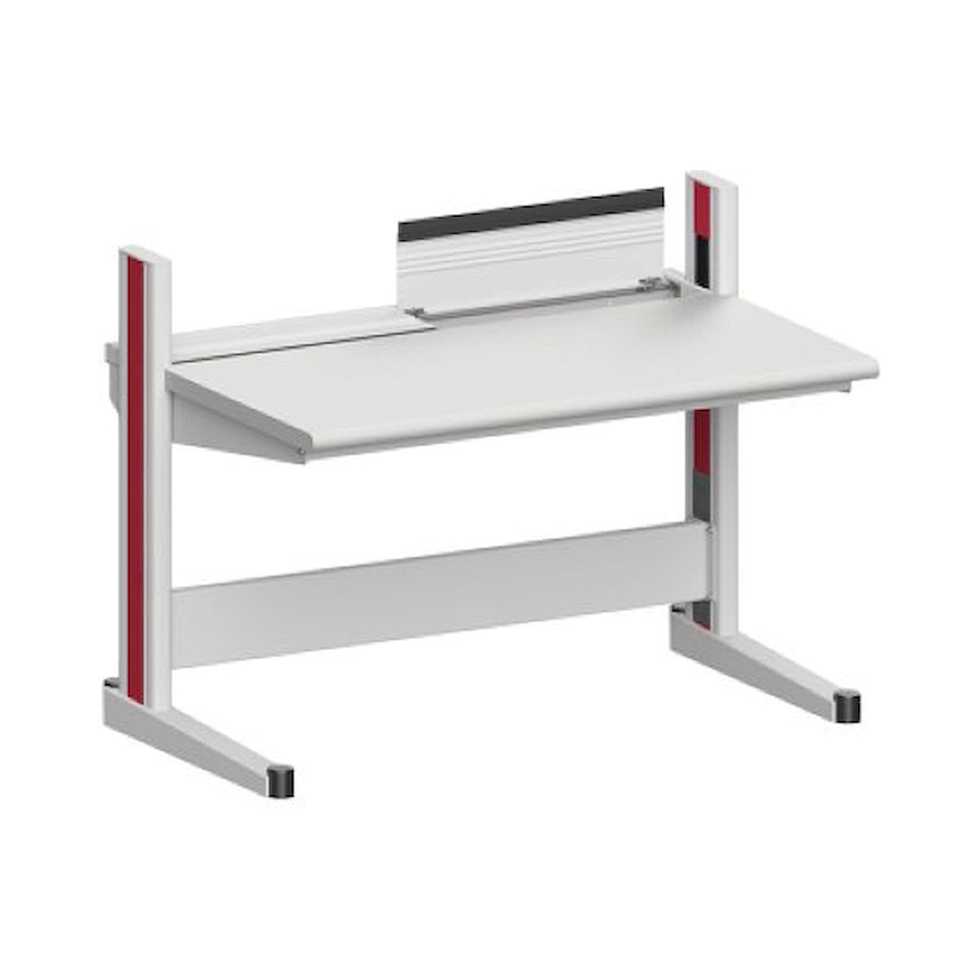 Karl 10.305.14. Arbeitstisch Quadro Grundelement inklusive Kabelwanne mit Klappe, 1300x880x1000 mm