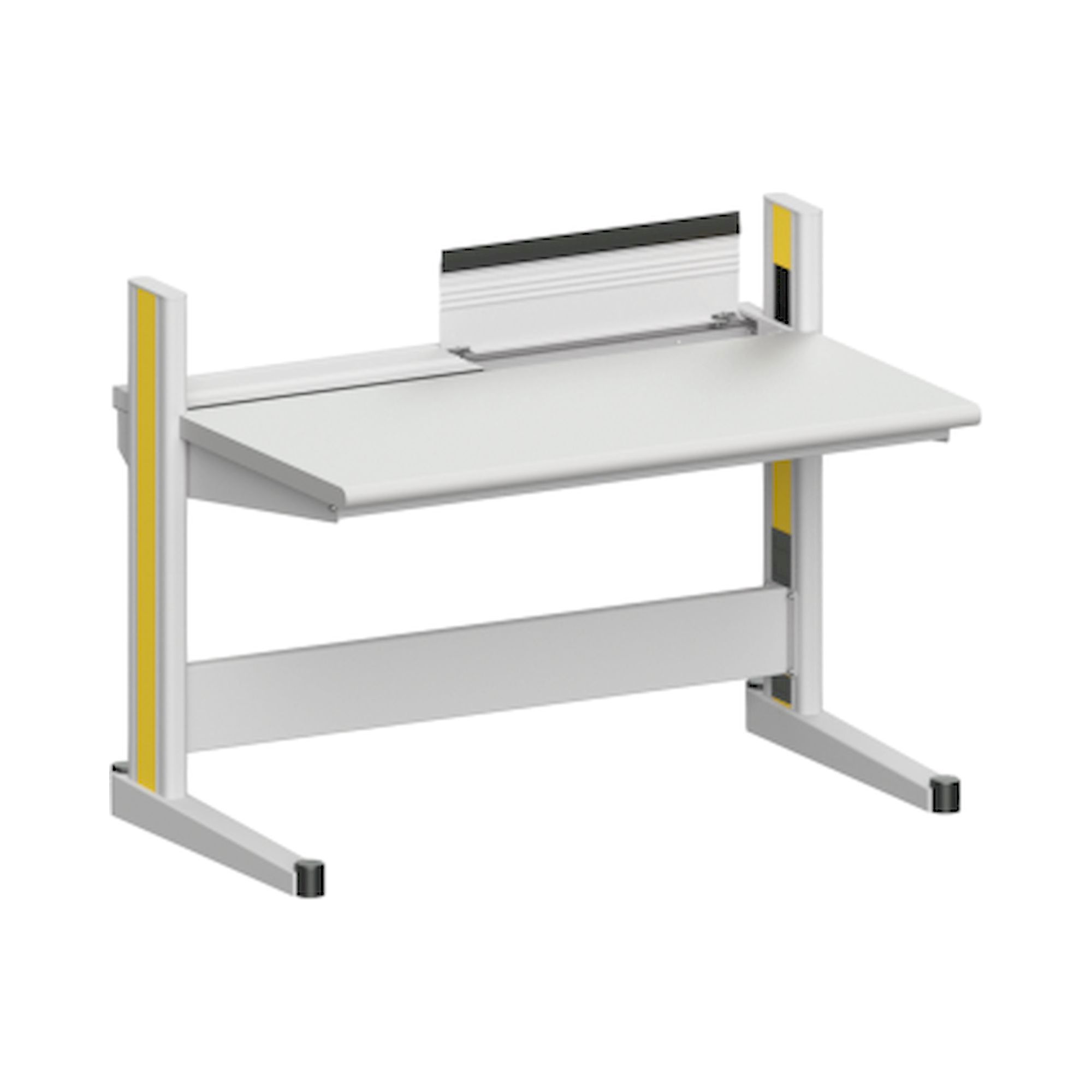 Karl 10.305.16. Arbeitstisch Quadro Grundelement inklusive Kabelwanne mit Klappe, 1300x880x1000 mm