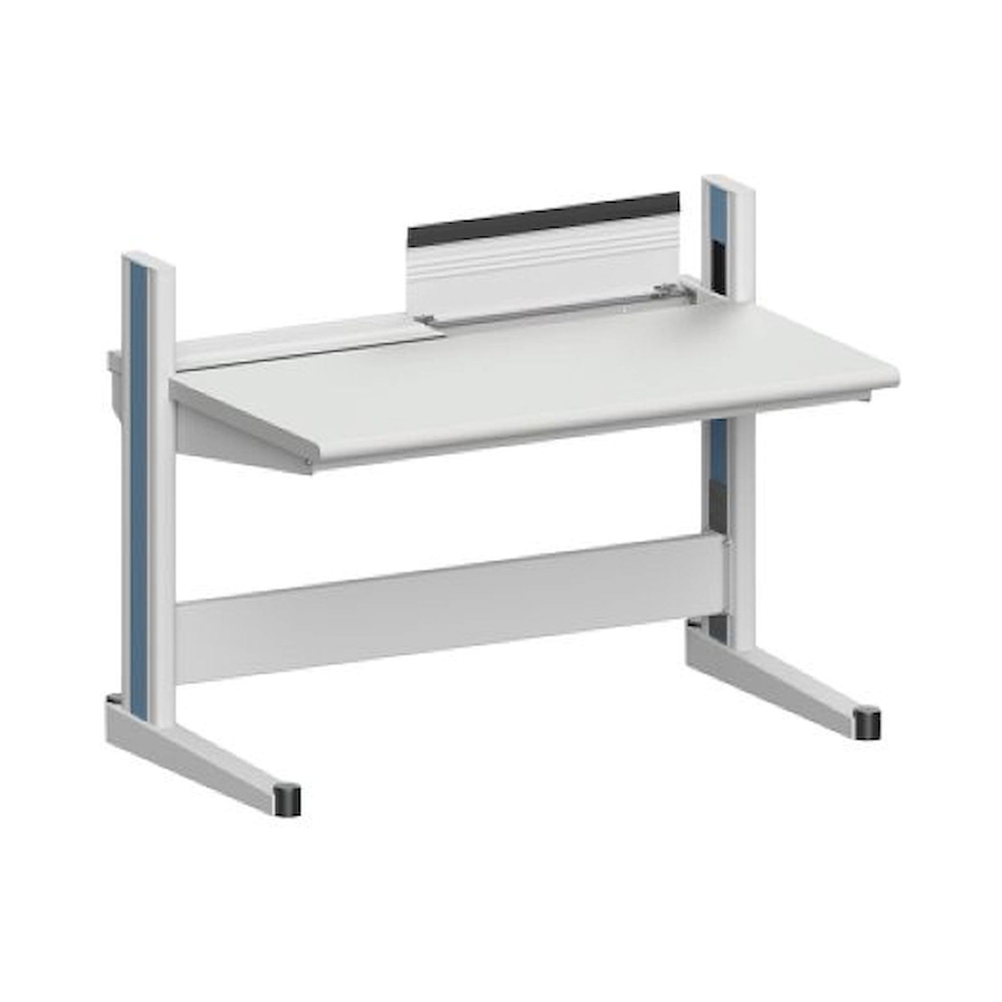 Karl 10.305.18. Arbeitstisch Quadro Grundelement inklusive Kabelwanne mit Klappe, 1300x880x1000 mm